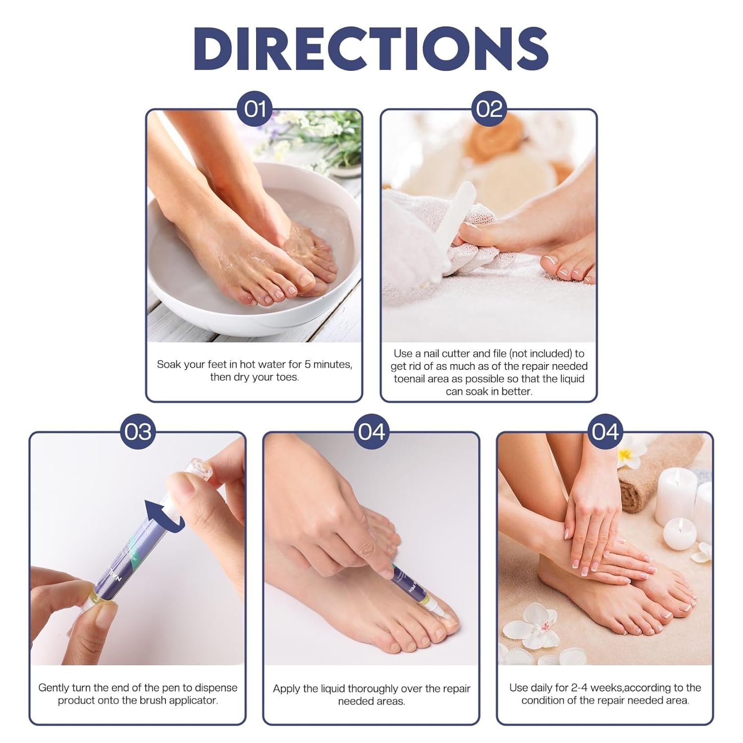 Toenail Treatment -Extra Strength Nail Treatment - Nail Repair Pen for Nail Discoloration Nails - 4PCS - Image 7
