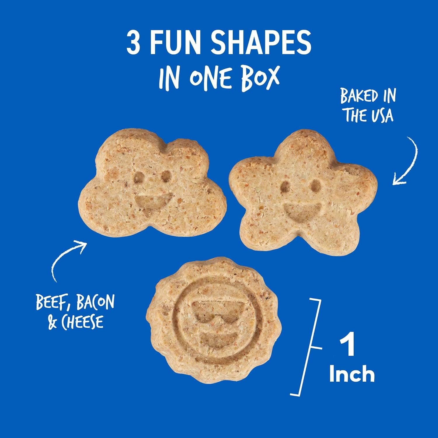 Cloud Star Wag More Bark Less Mini Crunchy Grain Free Dog Treats, Beef, Bacon & Cheese, 7 oz. Pouch - Image 4