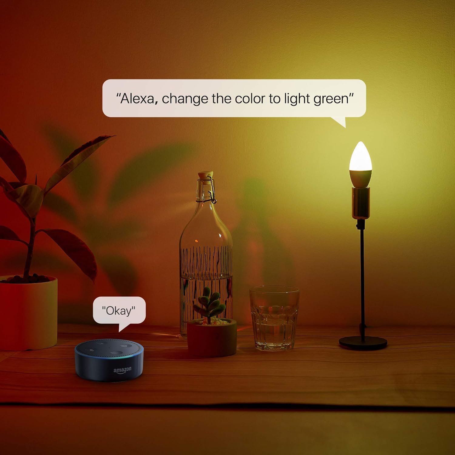 LUMIMAN Candelabra Smart Bulb E12 LED Smart Light Bulbs 2.4G WiFi RGB Color Changing Bulb Work with Alexa Google Home Music Sync Tunable White APP Controls 5W 400lm No Hub Required 3 Pack - Image 4