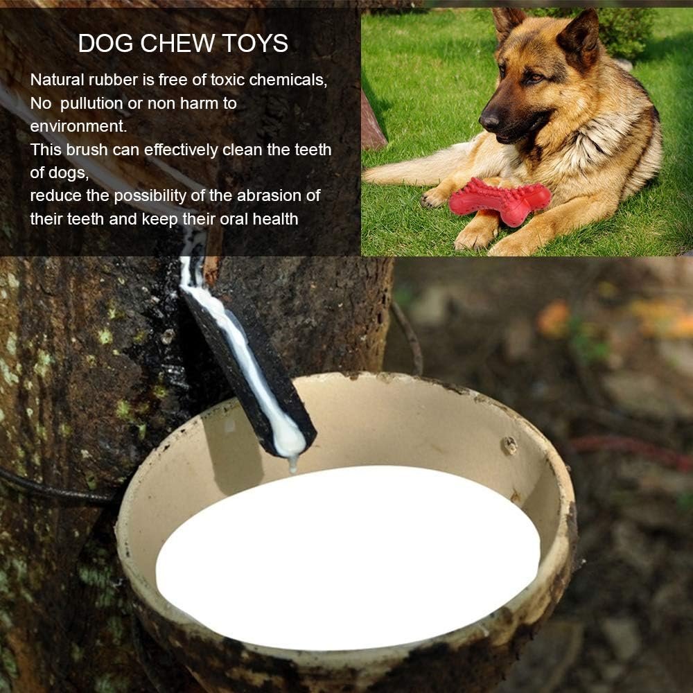 German Shepherd Dog Chew Toys for Aggressive Chewers,Indestructible Beef Flavored Tough Durable Dog Bone Toy Natural Rubber Teeth Cleaning Chews for Large/Medium Dogs - Image 5