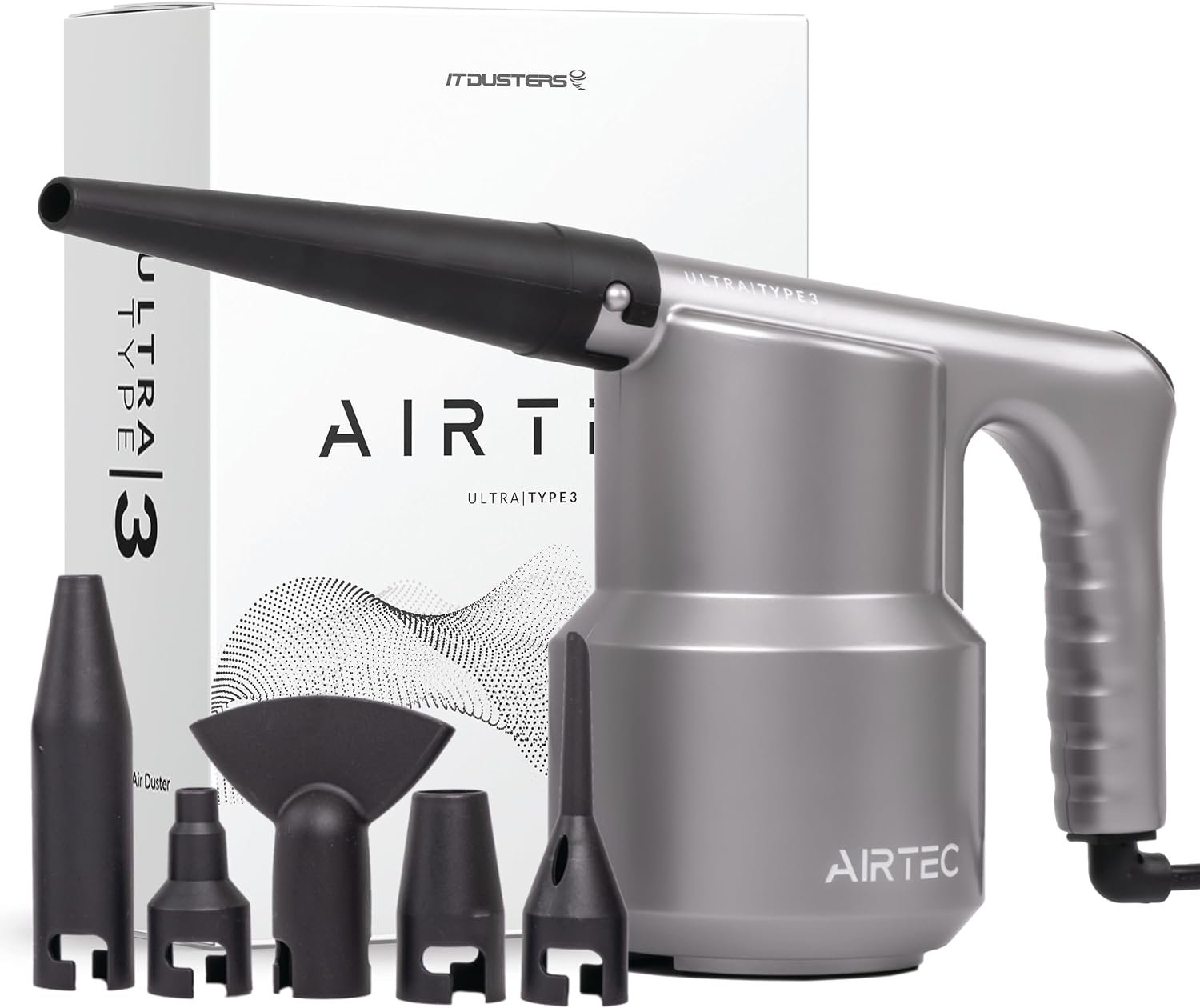 IT Dusters AirTec Ultra Electric Air Duster Blower for PC, Laptop, Console, Electronics and Home Cleaning, Environmental Alternative to Spray air can Duster Keyboard Cleaner (Type 3) - Image 2