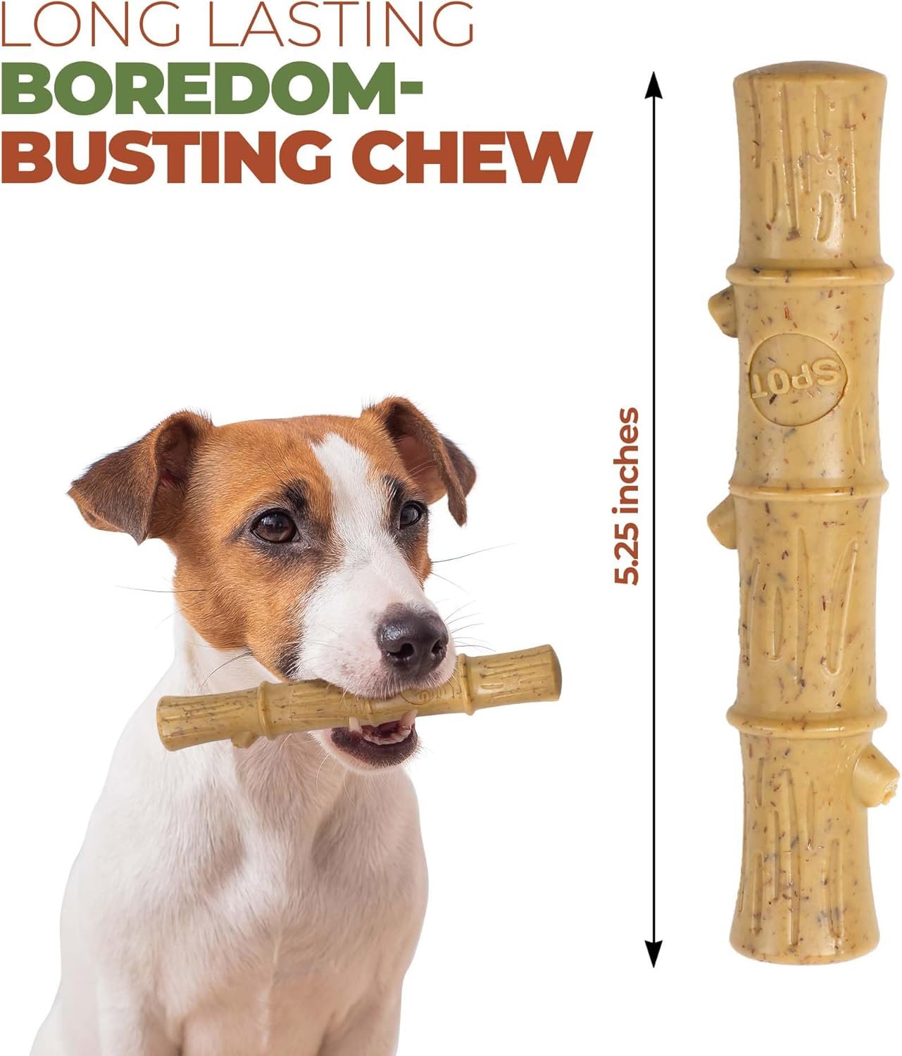 SPOT Bam-bones PLUS Bamboo Stick – Bamboo Fiber & Nylon, Durable Long Lasting Dog Chew for Aggressive Chewers – Great Toy for Adult Dogs & Puppies under 60lbs, Non-Splintering, 5.25in, Chicken Flavor - Image 11