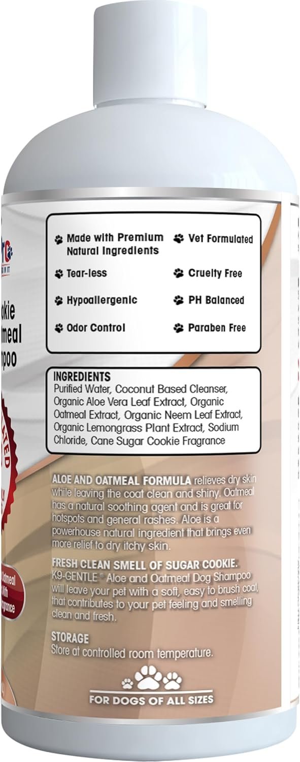 Dog Shampoo for Allergies and Itching Sensitive Skin Hypoallergenic Aloe and Oatmeal + Conditioner Itchy Skin Relief for Dogs Safe All Natural Tear Free Bath All Breeds Small Medium Large - Image 10