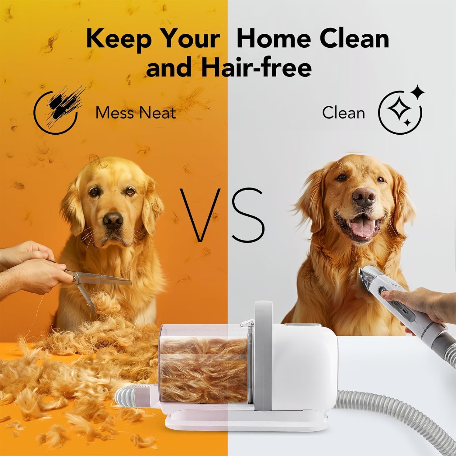 Dog Grooming Vacuum, 5 Suction Levels Dog Grooming Kit with Dog Paw Trimmer, 2L Dust Cup, Dog Brush Vacuum with 6 Pet Grooming Tools for Shedding Pet Hair at Home, Low Noise - Image 8