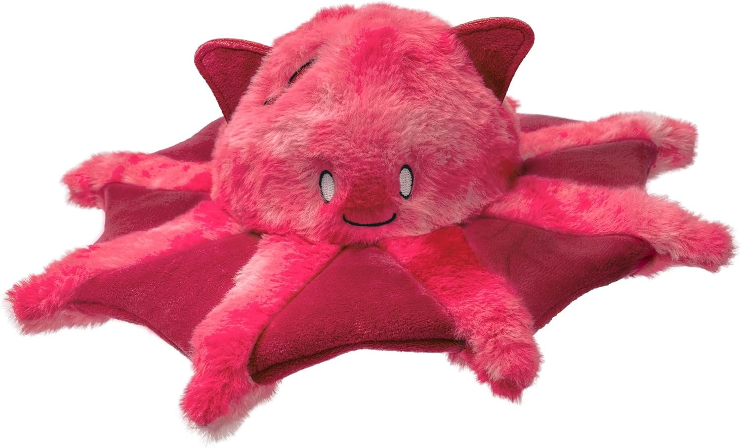 Furhaven Crinkle & Squeaky Plush Dog Toy for Small/Medium Dogs, Washable w/ Ruff Stuff Reinforcement - Kraken the Vampire Squid Plush - Vibrant Pink, One Size - Image 2