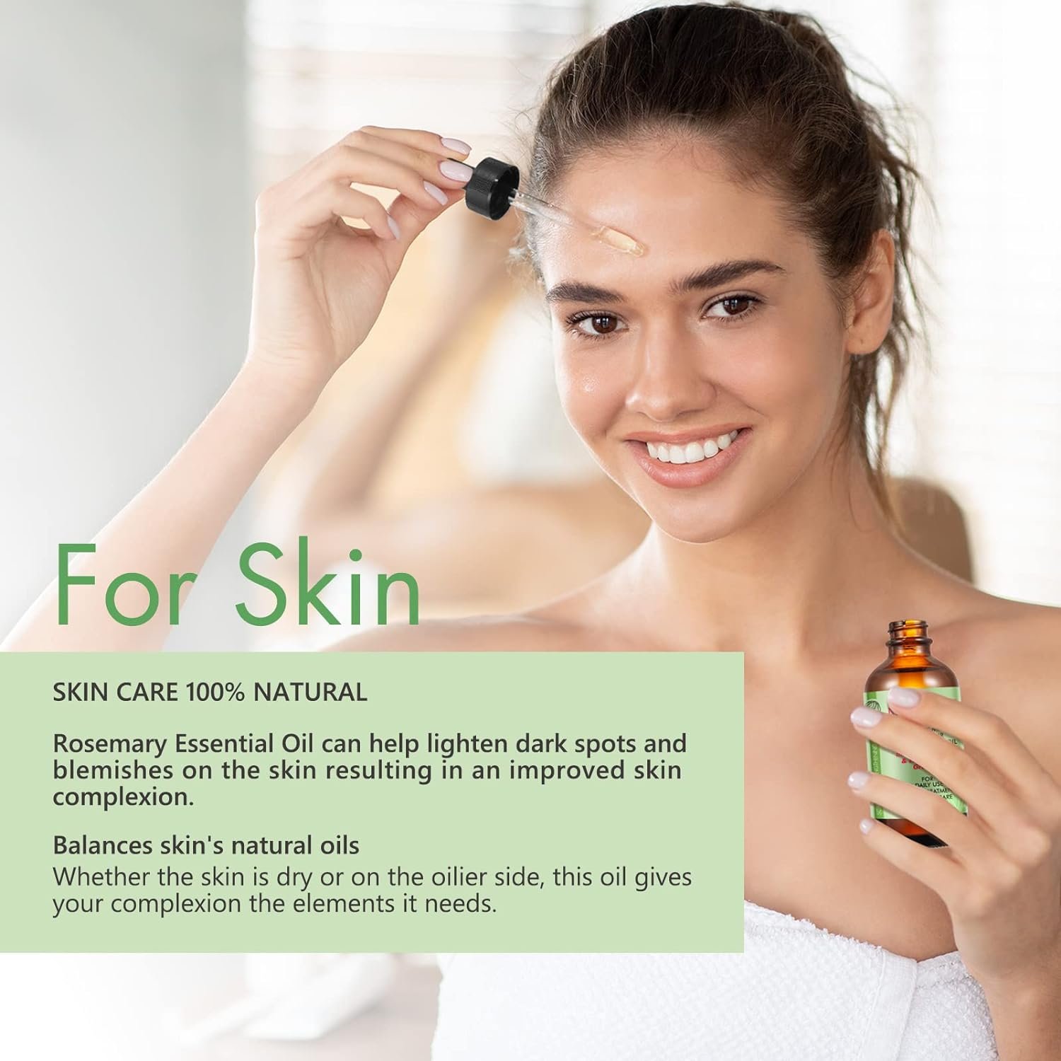 Bieyoc Rosemary Essential Oil, 100% Natural for Hair and Eyelashes - Stimulates Hair Growth Strengthens and Nourishes Scalp, 2.02 Fl Oz - Image 7