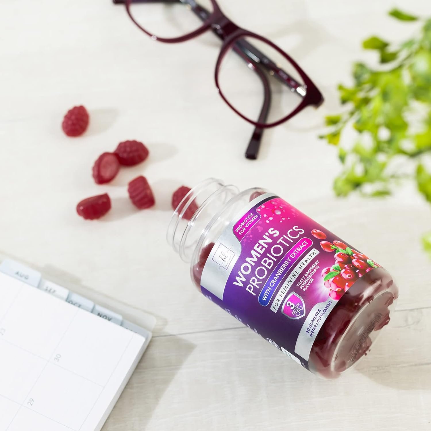 Women's Probiotic - Probiotics for Women Gummy for Digestive Health, Vaginal pH, Urinary & Immune Health Support, 3 Billion CFU w/Cranberry, Probiotic & Prebiotic Gummies for Women - 60 Gummies - Image 10