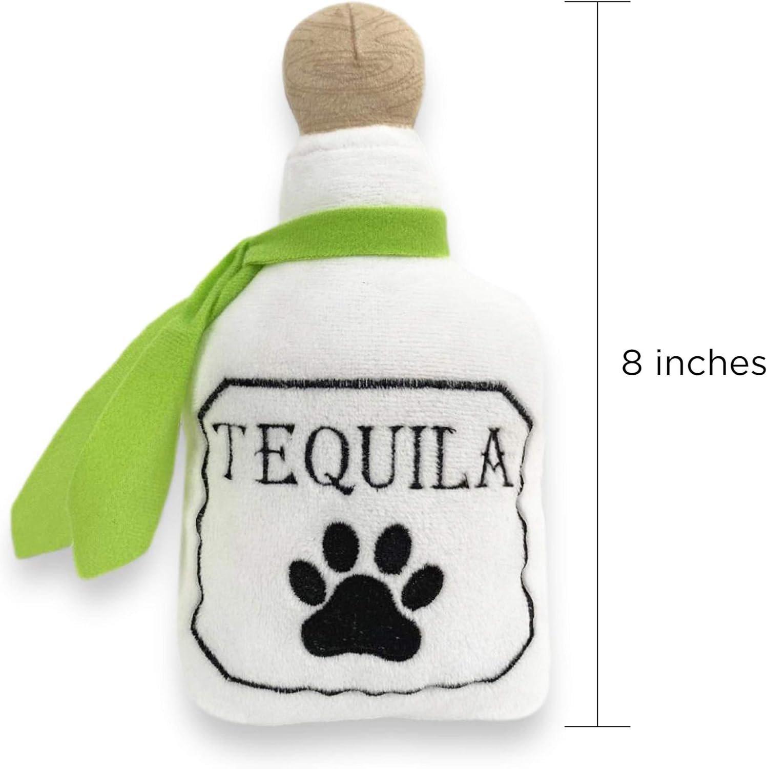 4 Pack Fiesta Dog Chew Toys and Sombrero - Mexican Squeak Plush Toys - Dog Gifts for Chihuahuas - Taco - Tequila - Hot Sauce - for All Breeds - Image 8