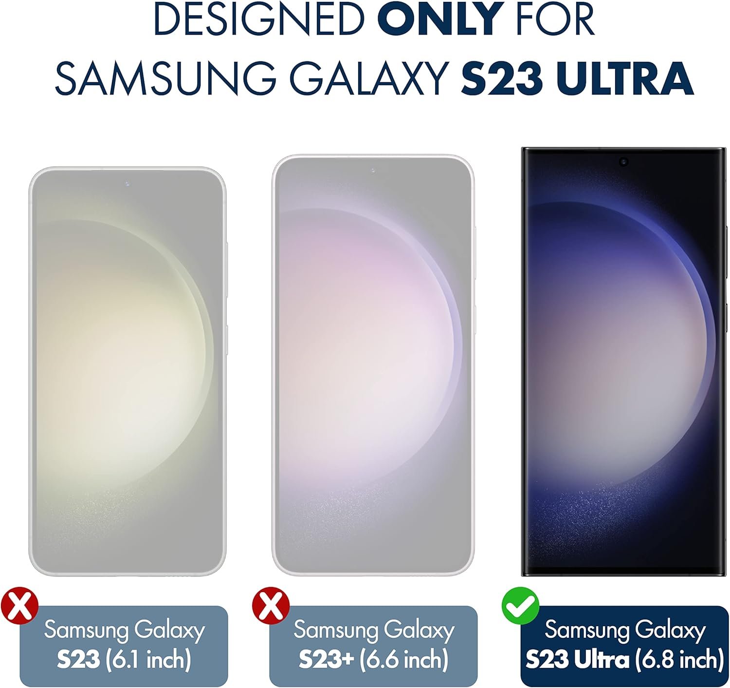 ArmorSuit 2 Pack MilitaryShield Screen Protector Designed for Samsung Galaxy S23 Ultra 5G (6.8 Inch, 2023 Release) Case Friendly HD Clear Film - Made in USA - Image 3