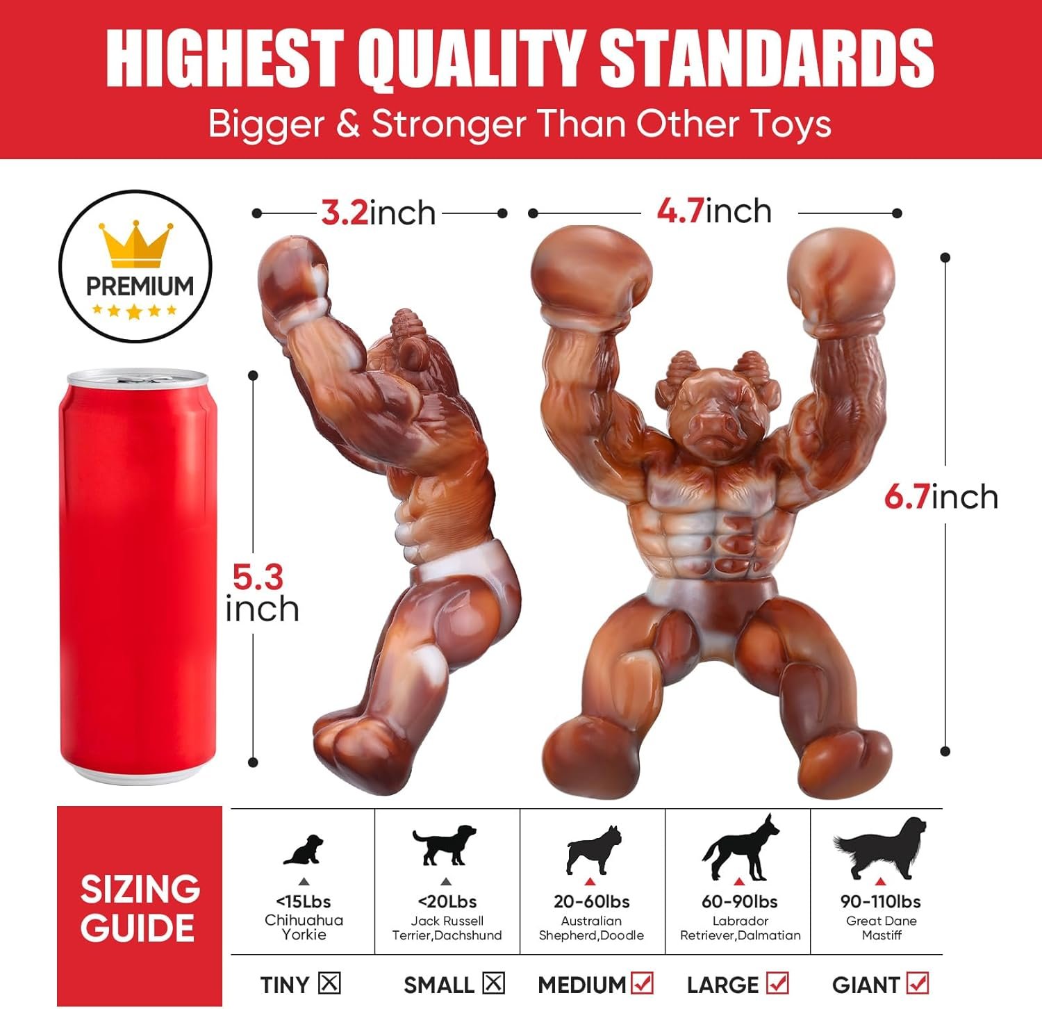 Dog Toys for Aggressive Chewers, Indestructible Dog Toys, Tough Dog Toys for Aggressive Chewers, Dog Toys to Keep Them Busy, Dog Chew Toys for Small/Medium/Large Dogs - Image 6