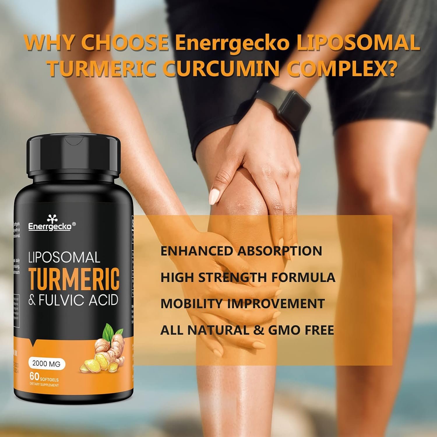 2000 mg Liposomal Turmeric Curcumin with Black Pepper & Ginger for Superior Absorption with Fulvic Acid and Humic Acid 180 Softgels - 3 Month Supply - Image 6
