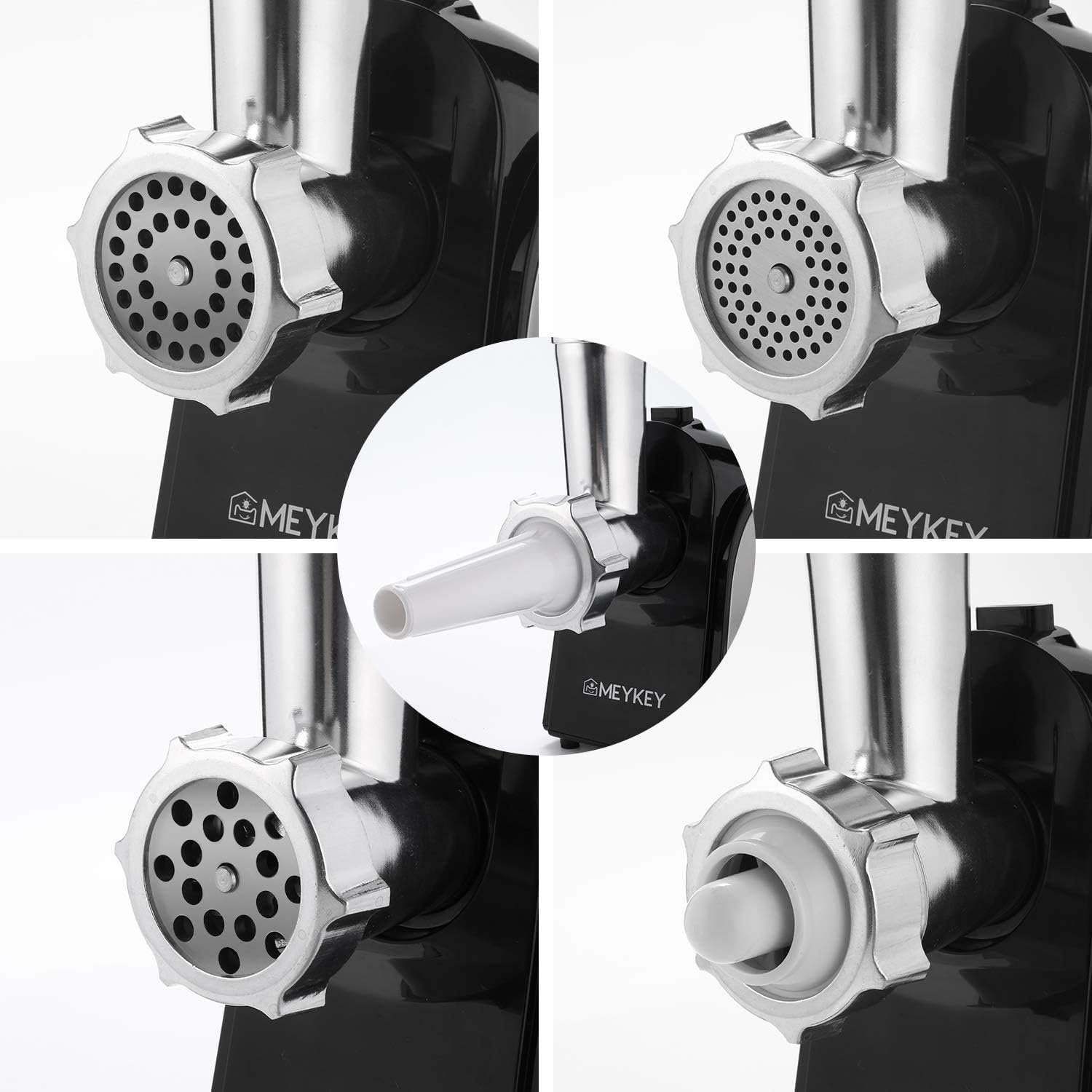 Homdox Electric Meat Grinder Heavy Duty, 2000W Meat Mincer with 3 Grinding Plates and Sausage Stuffer Tubes for Home Use &Commercial, ETL Approved, Upgrade Model - Image 9