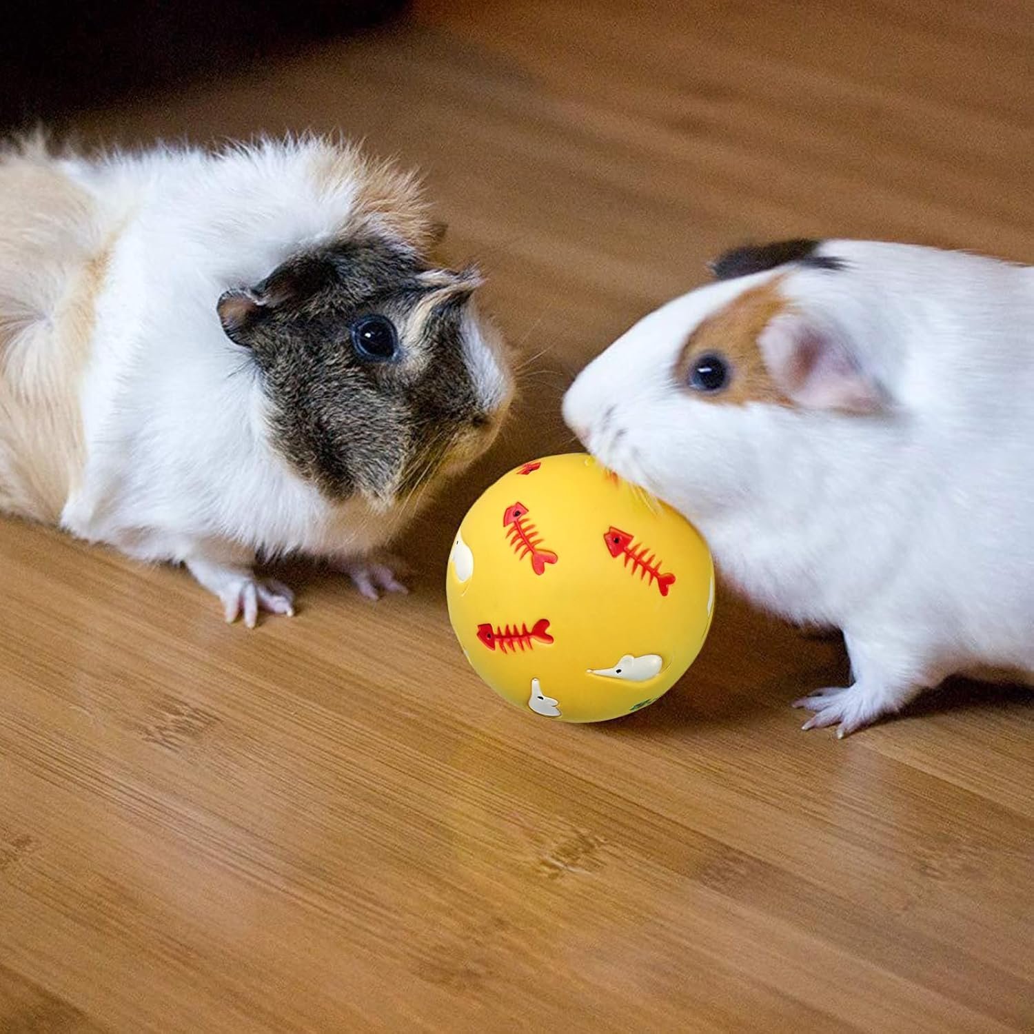 Shudyear Snack Ball for Small Animals,Bunny Rat Toys for Pet Rats ,Beneficial for Pet Activities and Health(Fish bone) - Image 5