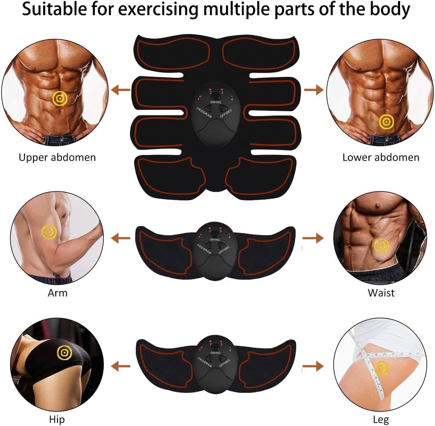 Abdominal Toning Trainer, Abs Workout Equipment, Ab Sport Exercise for Men and Women, Waist Trainer Tummy Green Grey, Large - Image 3