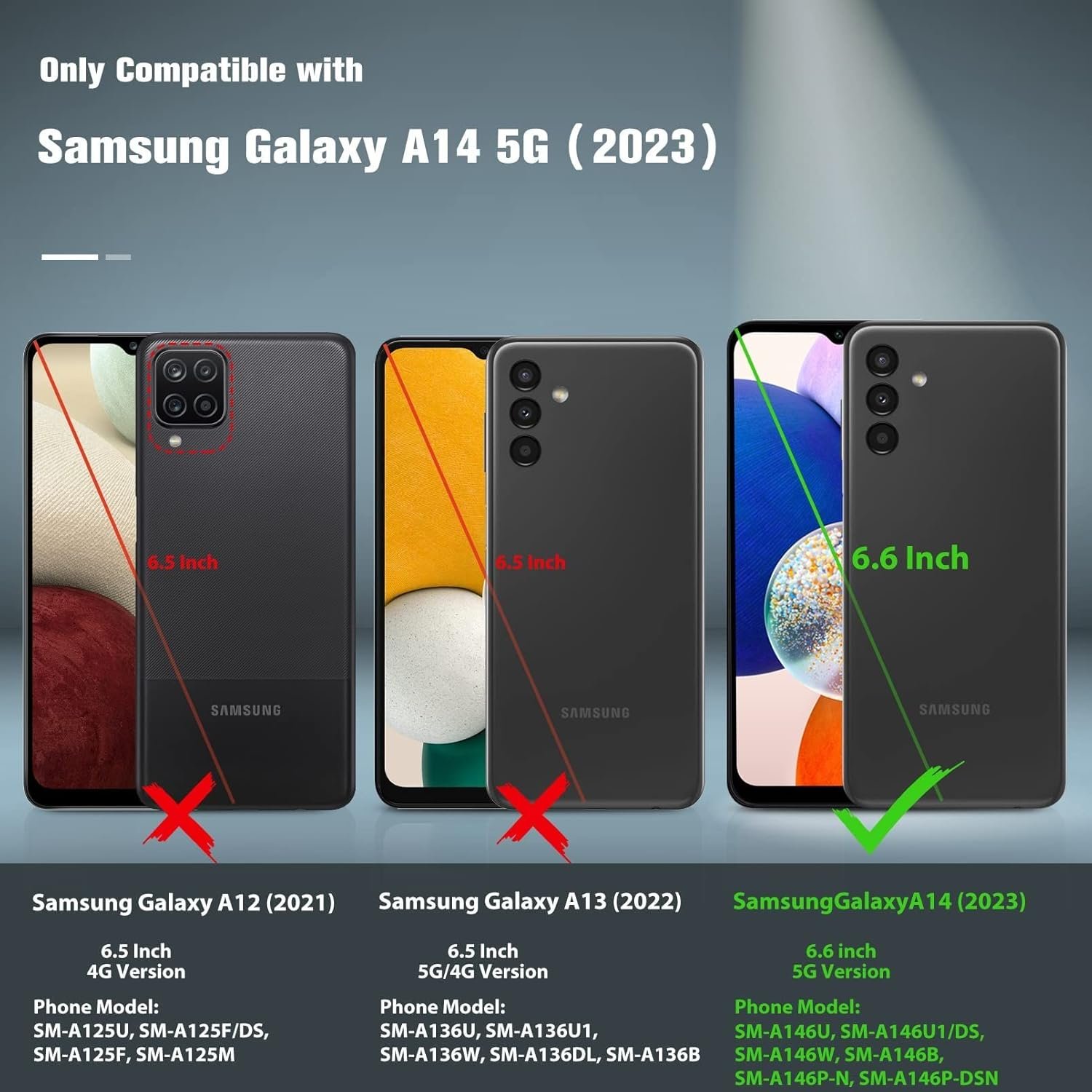 LeYi for Samsung A14 5G Case: Galaxy A14 Case with 2 Pack Tempered Glass Screen Protector for Women Men, Liquid Silicone Slim Silky-Soft Protective Phone Case Galaxy A14 5G, Blue - Image 3