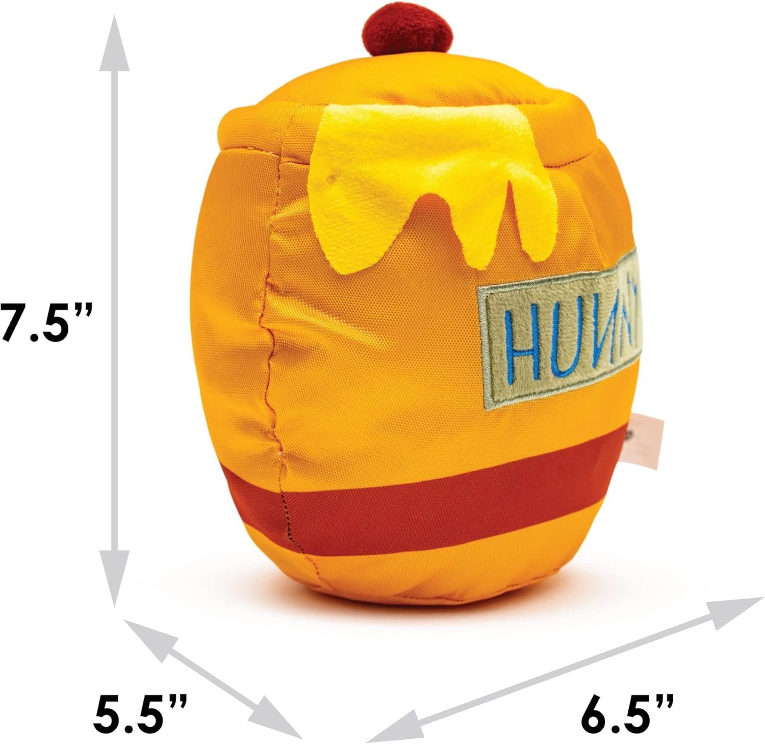 Buckle-Down Disney Dog Toy, Winnie The Pooh Hunny Pot Yellow Pet Toy, Ballistic Nylon Plush - Image 5