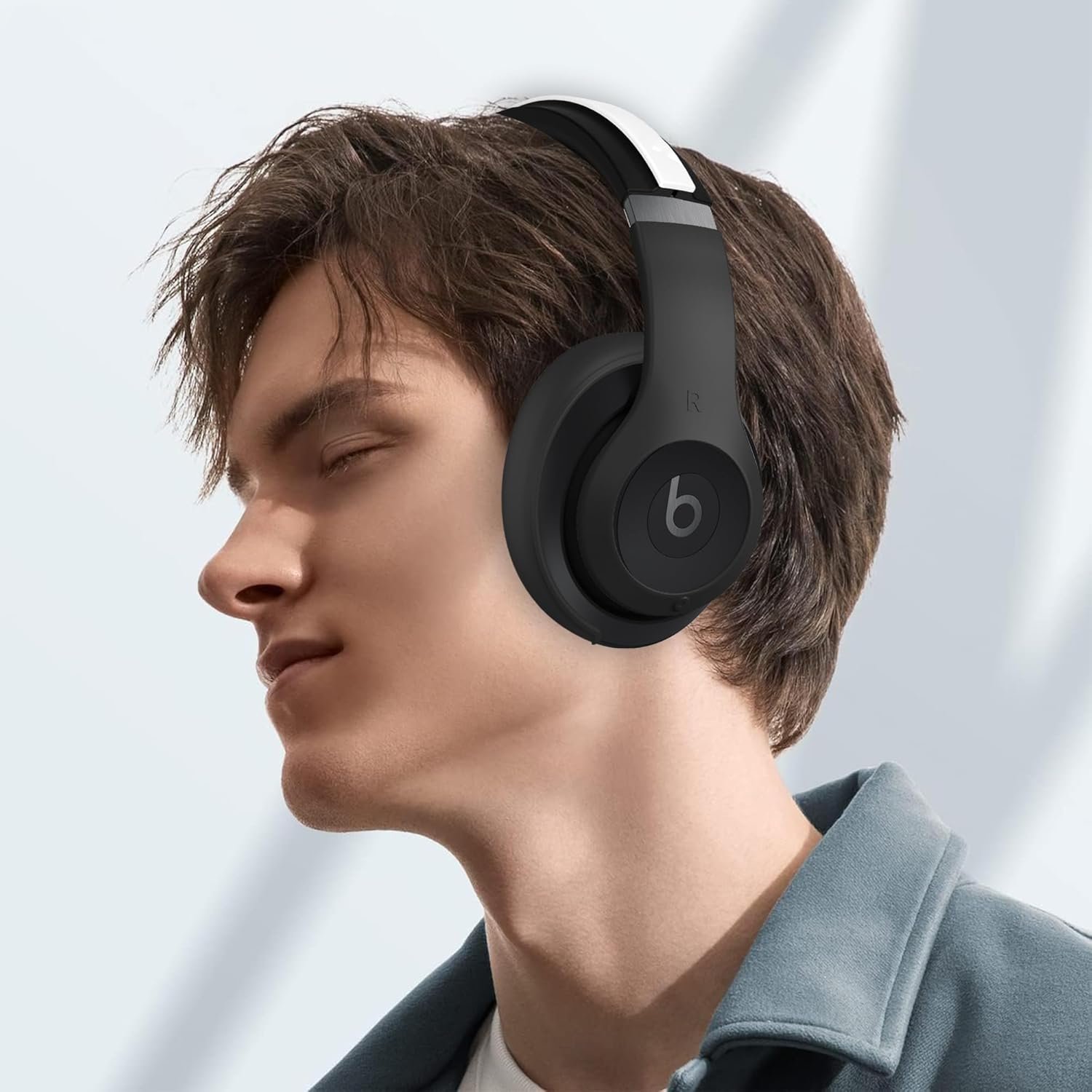 【3 in 1】 Silicone Case for Beats Studio Pro, Anti-Scratch Ear Pad Case Cover/Shell Cover/Headband Cover for Beats Studio Pro, Accessories Soft Silicone Skin Protector for Beats Studio Pro (Black) - Image 8