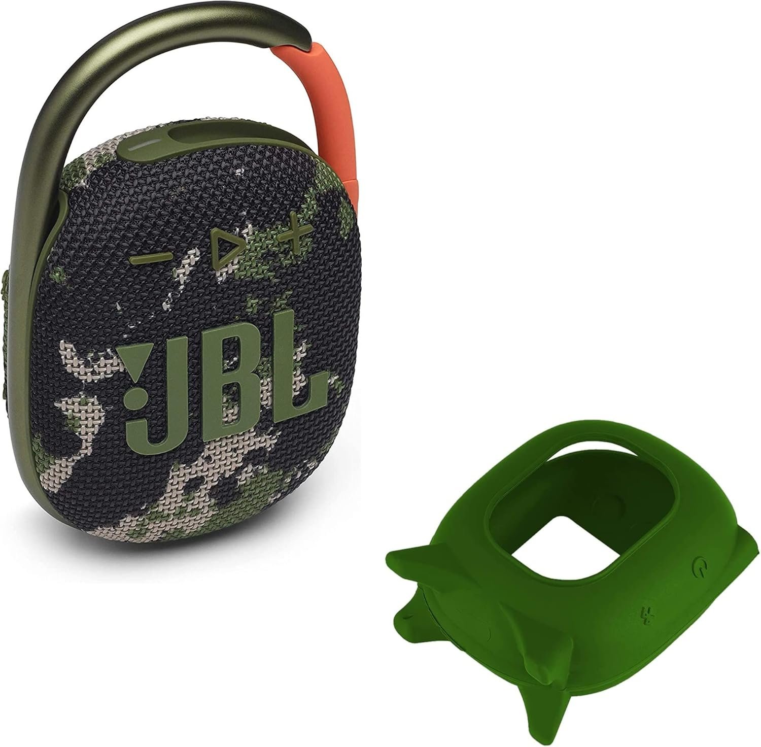 JBL Clip 4 Waterproof Wireless Bluetooth Speaker Bundle with Deluxe CCI Protective Silicone Carrying Sleeve and Built in Stand (Camo) - Image 2