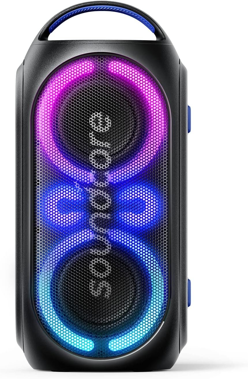 Anker soundcore Rave Party 2 Portable Speaker, 120W Stereo Sound, PartyCast 2.0, Light Show, IPX4 Water-Resistant, 16H Playtime, Mic Input, Custom EQ & Bass Up for Party, Tailgating, Backyard, Pool - Image 2