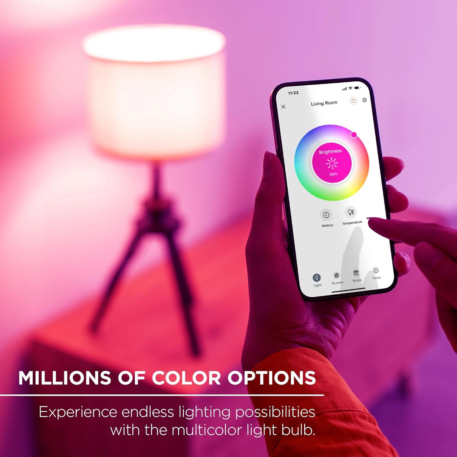 A19 Color Changing Light Bulbs - 2-Pack, Dimmable, Compatible with Alexa and Google Assistant - Image 4