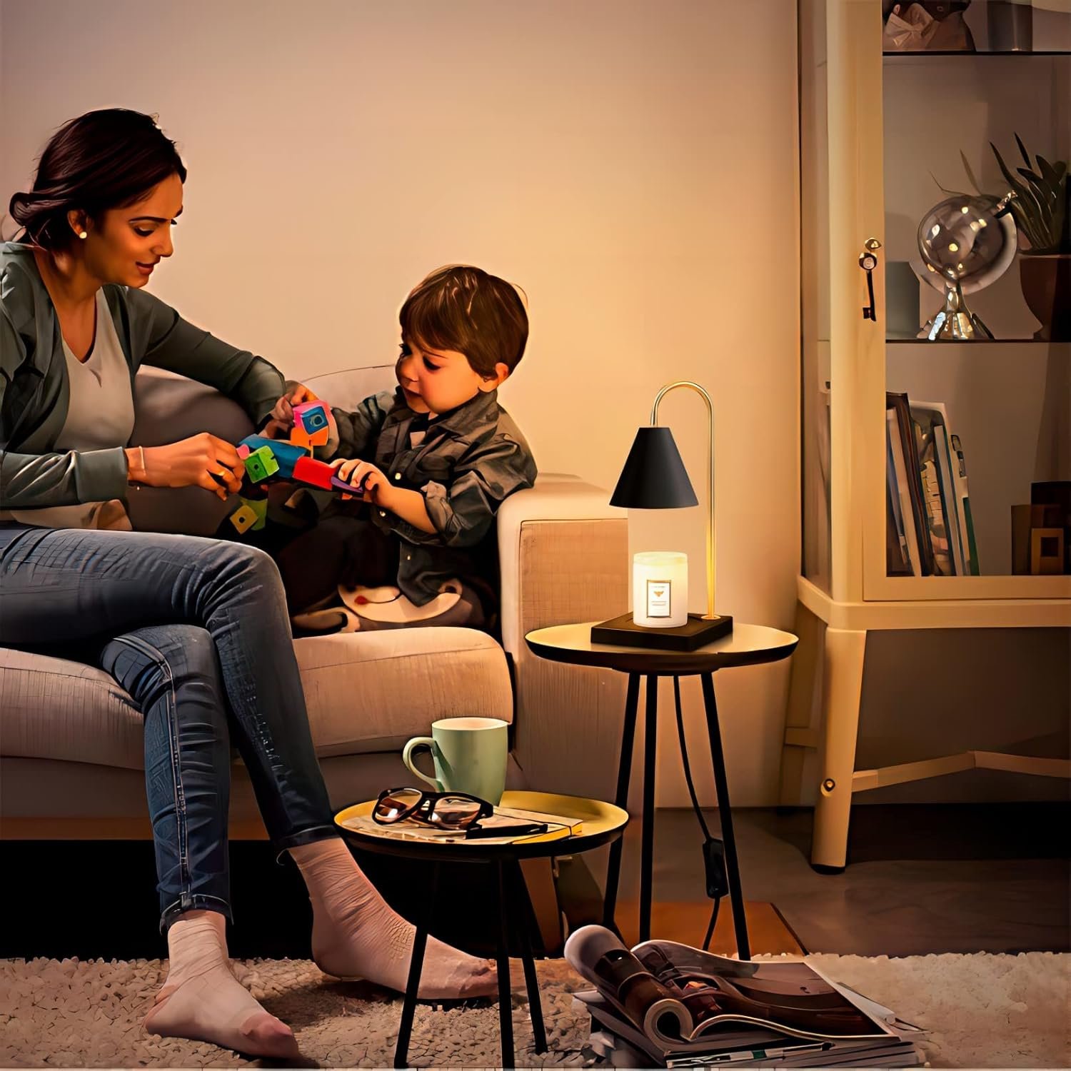 Candle Warmer Lamp, Dimmable Candle Warmer Lamp with Timer, Presents for Mom, Electric Candle Lamp Warmer with 2 Bulbs, for Jar Candles - Image 8