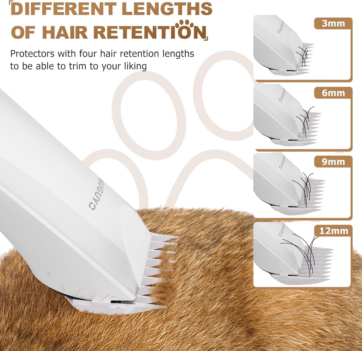 2-in-1 Dog Clipper & Dog Hair Vacuum Low Noise Rechargeable Cordless Dog Trimmer Cat Clipper with Hair Suction Professional Dog Hair Trimmer with Comb Guides Scissors Christmas Gifts - Image 3