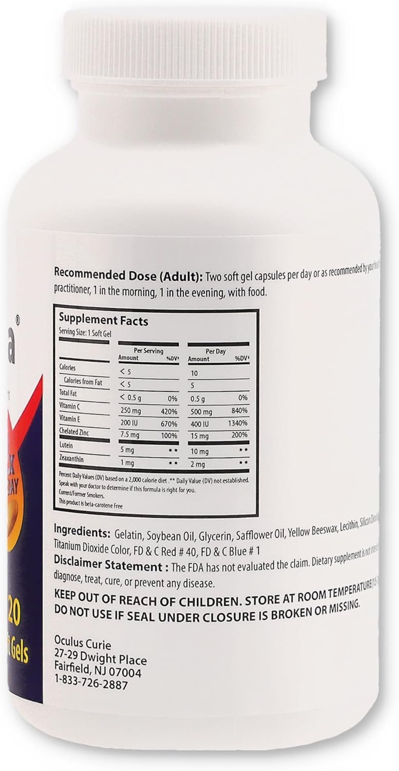 Vita Naina (120 SoftGels) | AREDS2 Eye Vitamins and Mineral Supplement (Zeaxanthin 2mg) | High Bioavailability and Bio-Absorption Formula | Easy on Your Digestive System | Easy to Swallow - Image 6