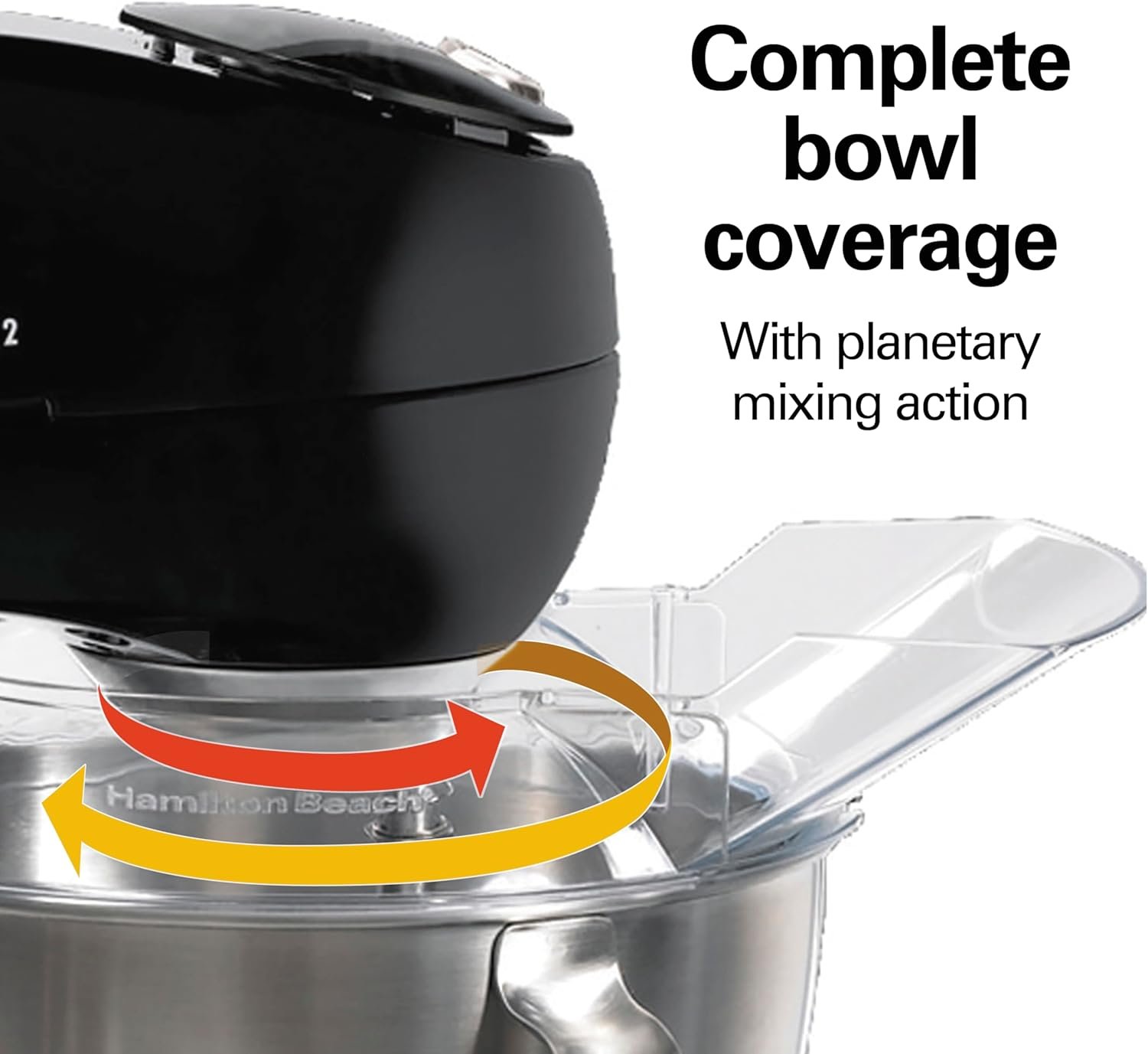 Hamilton Beach All-Metal 12-Speed Electric Stand Mixer, Tilt-Head, 4.5 Quarts, Pouring Shield, Licorice (63227) - Image 7