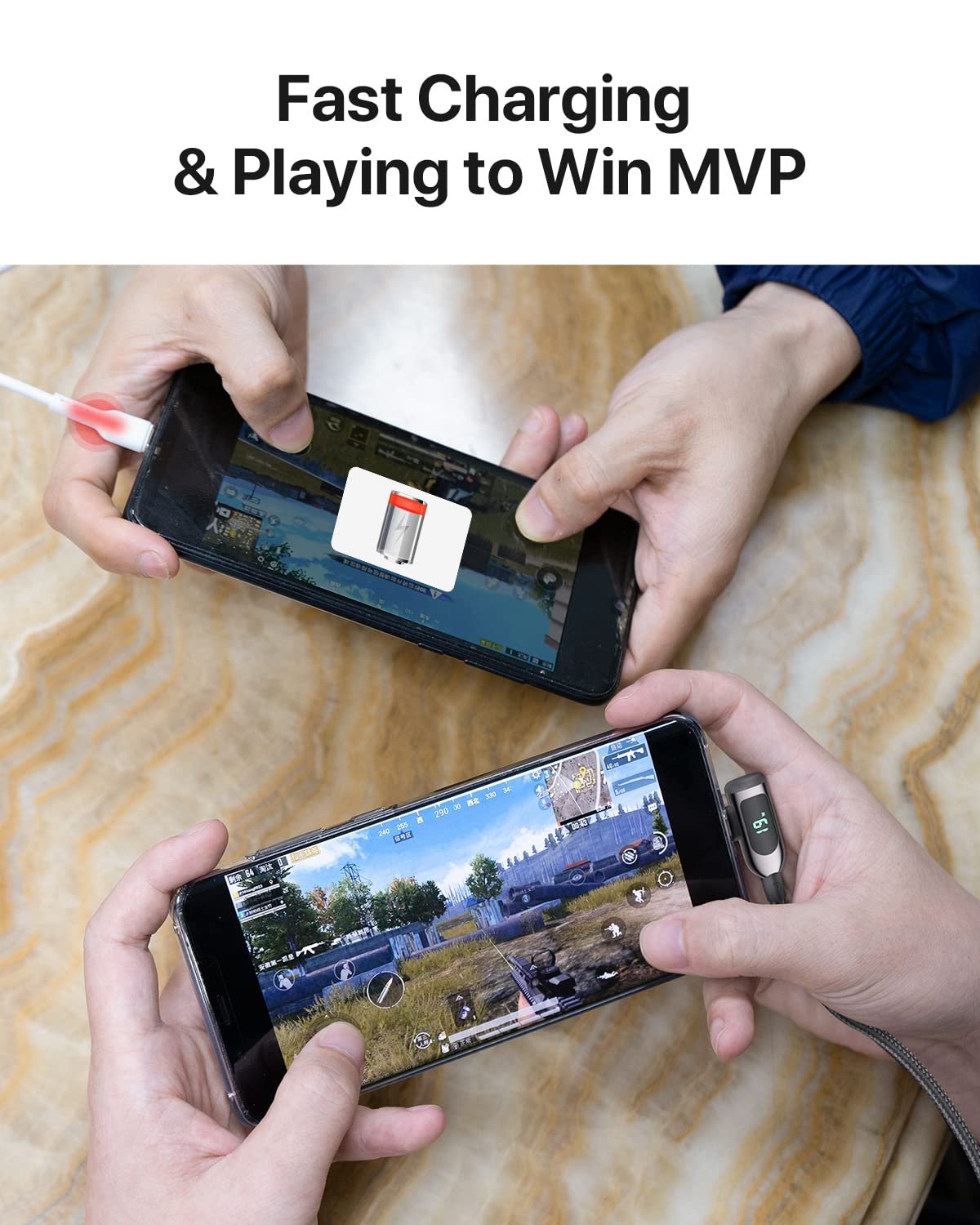 SOOPII 100W Right Angle USB C to USB C Cable,4FT Zinc Alloy Braided Type-C Cable with LED Display for iPhone 16/15, lPad Air/Pro,MacBook Pro,Samsung S23/S22/S10,Pixel,LG(4ft,Black) - Image 6