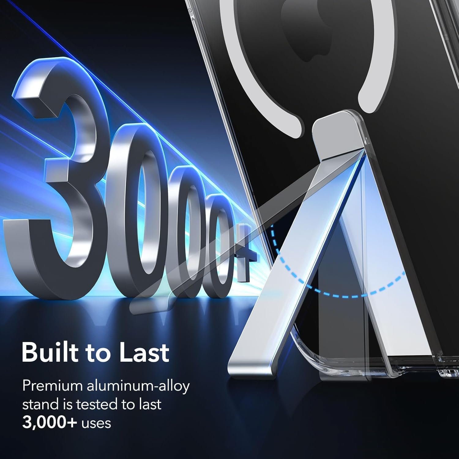 ESR for iPhone 15 Pro Max Case,Compatible with MagSafe,Fully Adjustable Flickstand,Military-Grade Drop Protection,Slim Back Cover with Patented Kickstand, Boost Series, Clear - Image 7