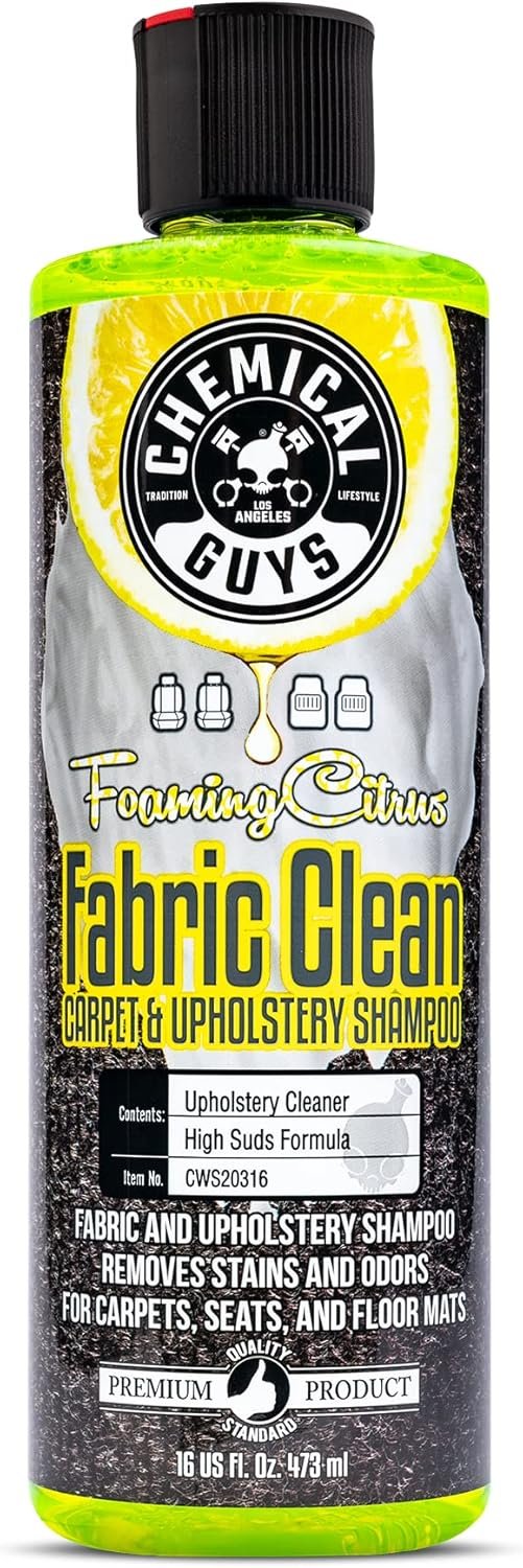 Chemical Guys CWS20316 Foaming Citrus Fabric Clean Carpet & Upholstery Cleaner (Car Carpets, Seats & Floor Mats), Safe for Cars, Home, Office, & More, 16 fl oz, Citrus Scent - Image 2