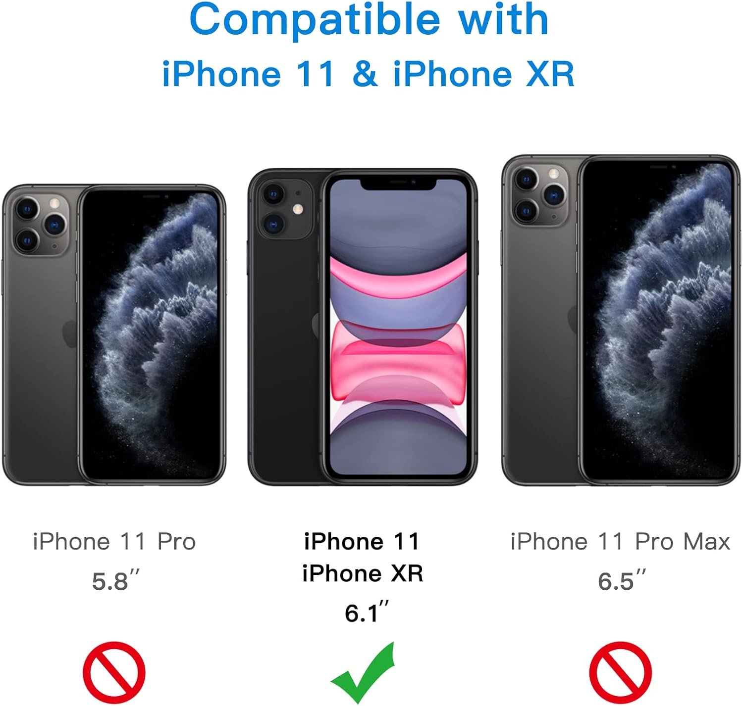 JETech One Touch Install Screen Protector for iPhone 11/XR 6.1-Inch, Full Coverage Tempered Glass Film, Auto Alignment Tool Kit, HD Clear, 2-Pack - Image 4