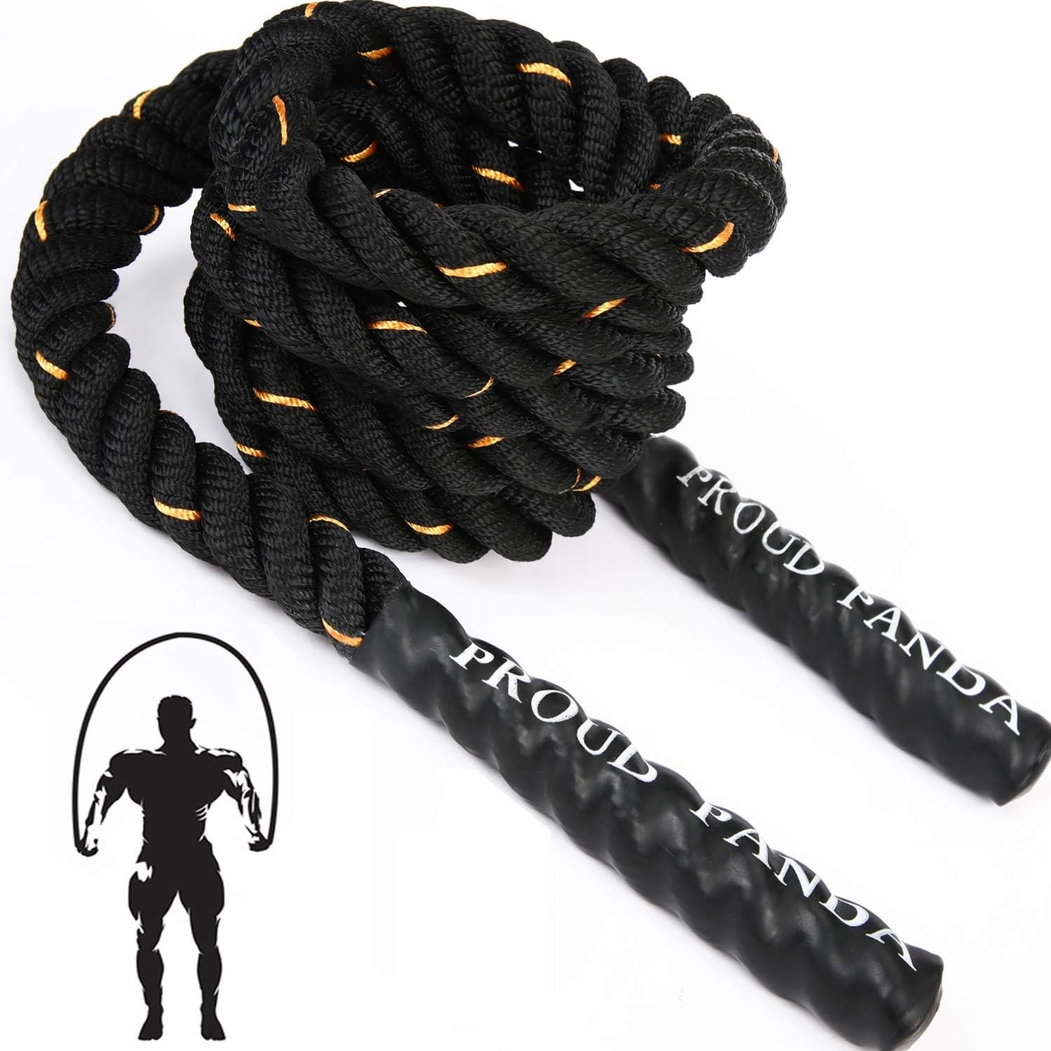 Heavy Jump Ropes for Fitness 2LB/3LB/5LB,Weighted Adult Skipping Rope Exercise Battle Ropes for Men & Women,Total Body Workouts, Power Training in Gym to Improve Strength and Building Muscle - Image 2