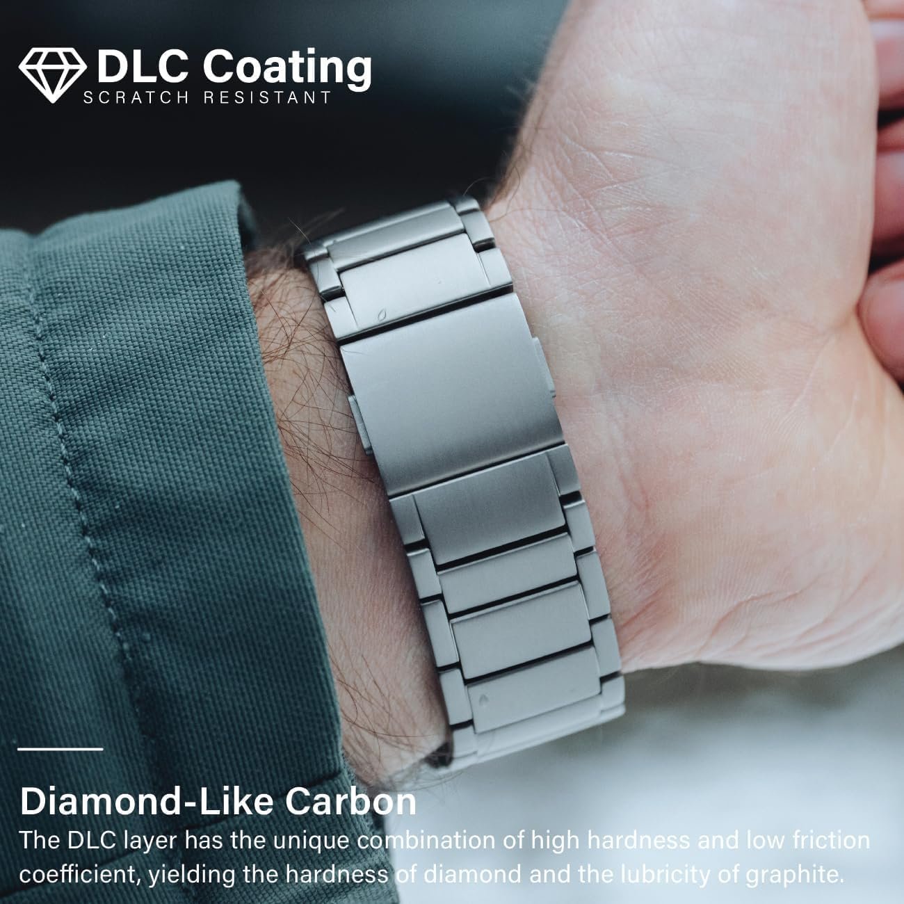 Titanium Watch Band T01 Pro (Max) - Fits Apple Watch ULTRA & ULTRA 2 (49mm) - Adjustable Titanium Apple Watch Band with Magnetic Clasp and DLC Scratch Resistant - Premium Color Matching Band with Comfortable grip - Replacement Wristbands for iWatch - Image 6