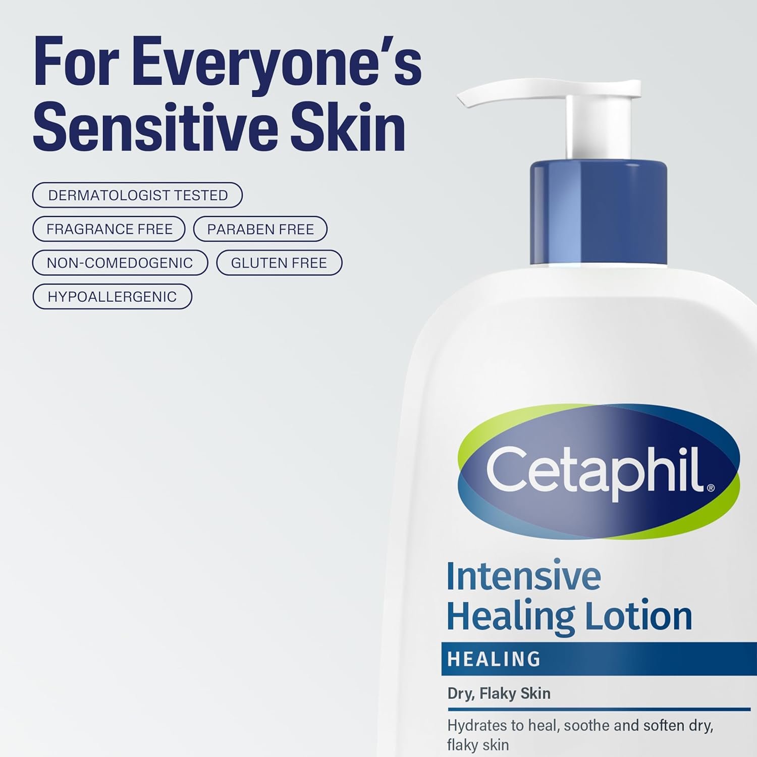 Cetaphil Intensive Healing Lotion with Ceramides 16 oz For Dry, Rough, Flaky Sensitive Skin 24-Hour Hydration Fragrance, Paraben & Gluten Free - Image 9
