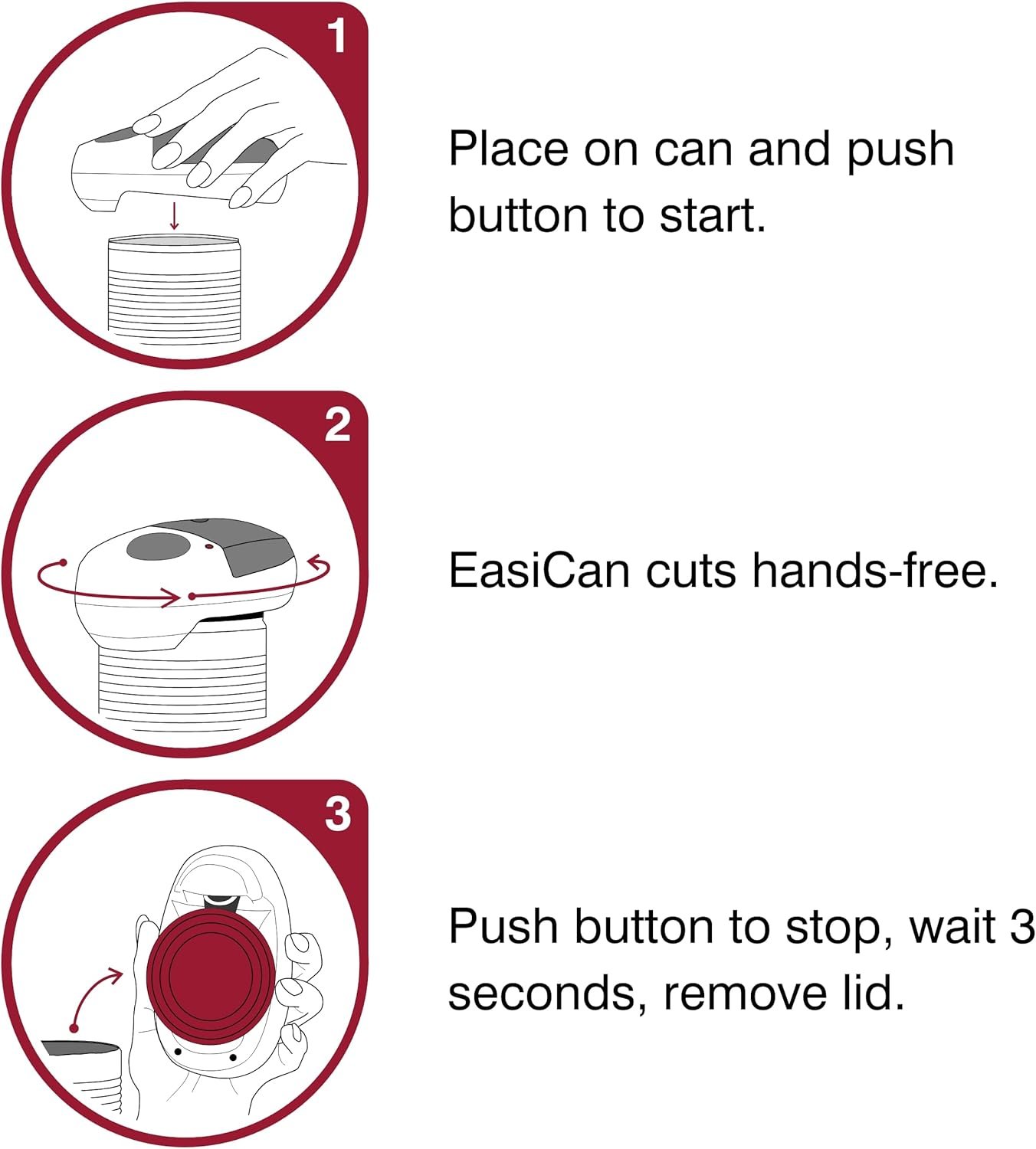 Zyliss Easican Electric Can Opener - Gifts for Cooks - Culinary Chef Gift - Battery-Operated Can Opener - Hands-Free Can Opener for Smooth Edges - Portable Kitchen Gadget - Electric Can Opener Tool - Image 4