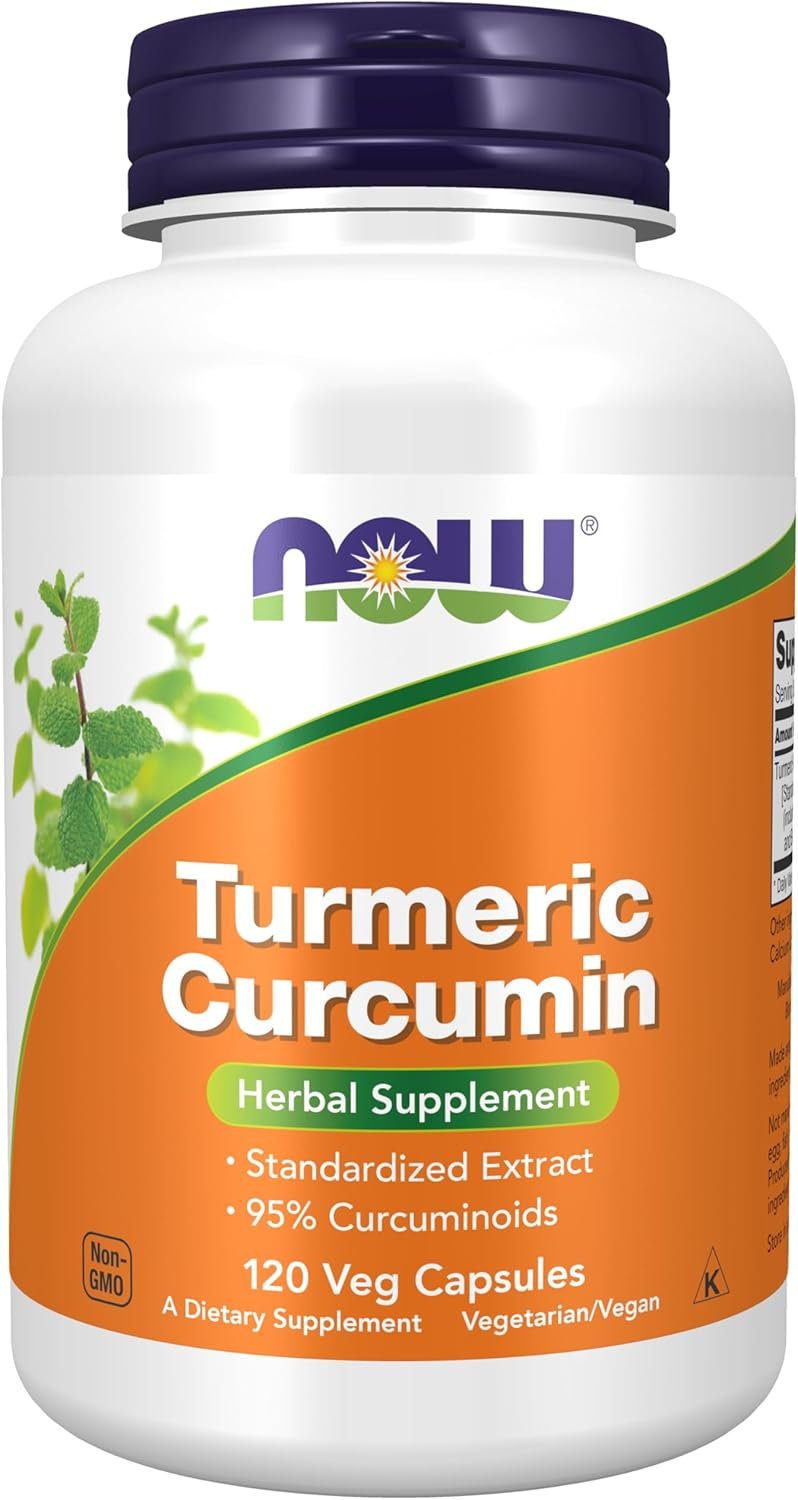 NOW Foods Supplements, Turmeric Curcumin, Derived from Turmeric Root Extract, Herbal Supplement, 120 Veg Capsules - Image 2