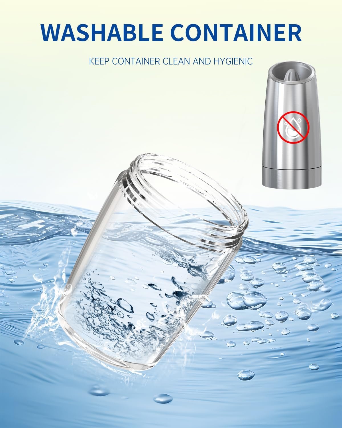 CIRCLE JOY Graviry Electric Salt and Pepper Grinder Set Automatic Stainless Steel Salt and Pepper Grinder Set, Battery Operated, LED Light, Adjustable Coarseness, for Home Kitchen BBQ, Silver - Image 8