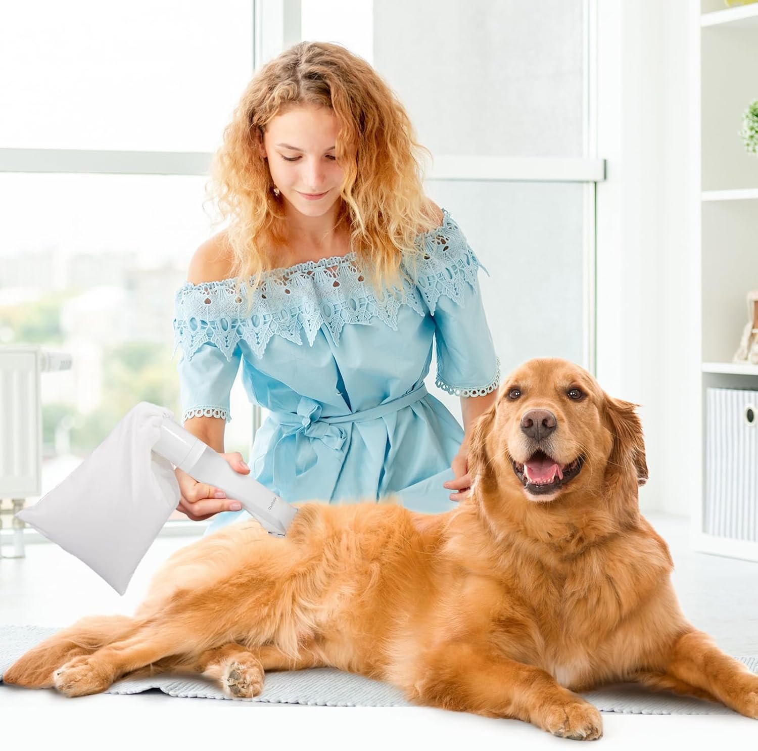 2-in-1 Dog Clipper & Dog Hair Vacuum Low Noise Rechargeable Cordless Dog Trimmer Cat Clipper with Hair Suction Professional Dog Hair Trimmer with Comb Guides Scissors Christmas Gifts - Image 9