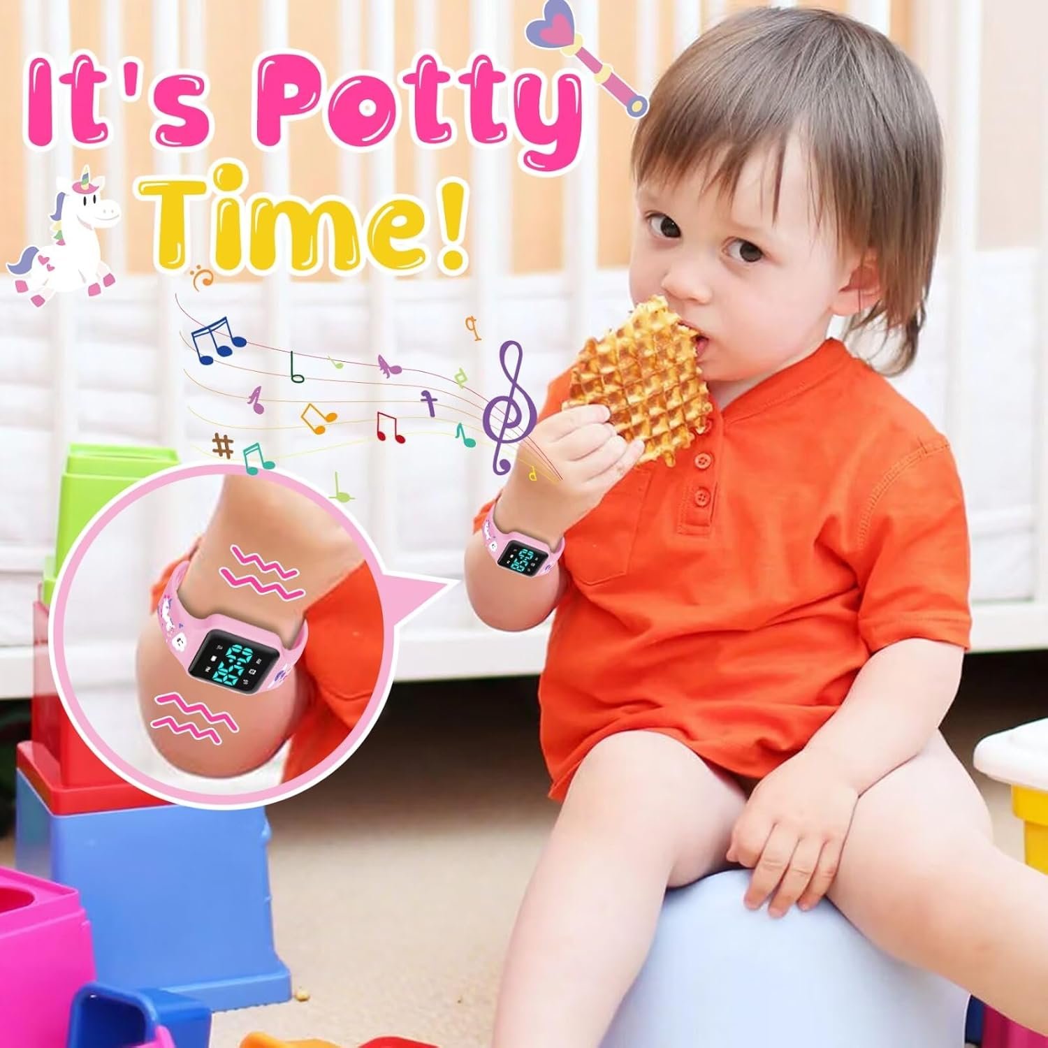 Potty Training Watch for Toddler with 14 Countdown, 7 Alarms, Music & Vibration Alerts - Waterproof Toddler Toilet Trainer for Boys & Girls - Image 5