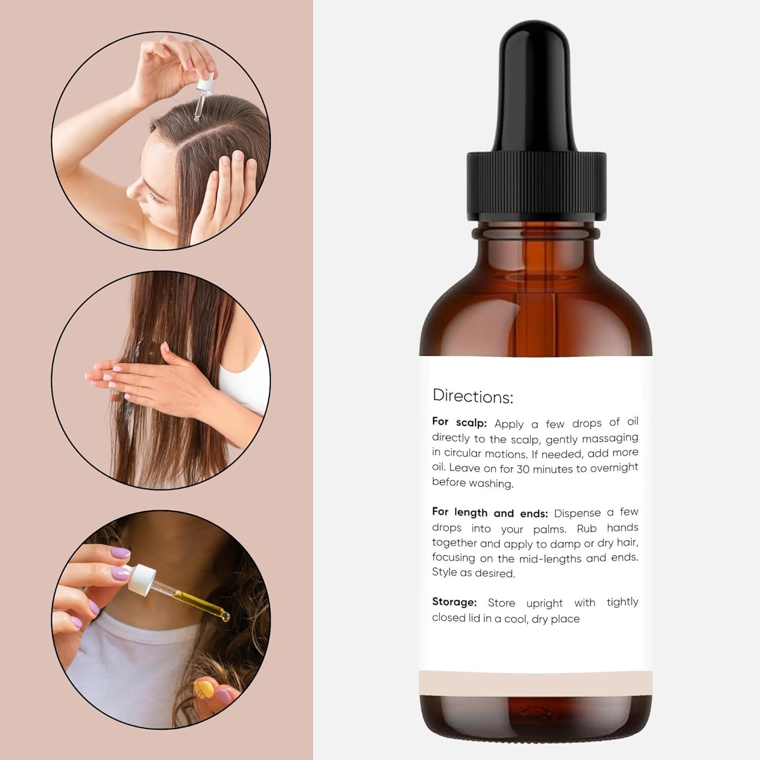 SONA Rosemary Oil Blend for Hair Growth & Strength with Biotin | Camellia, Jojoba, & Castor Oils | Moisturizing & Nourishing | Non-greasy | 4 Fl Oz - Image 5