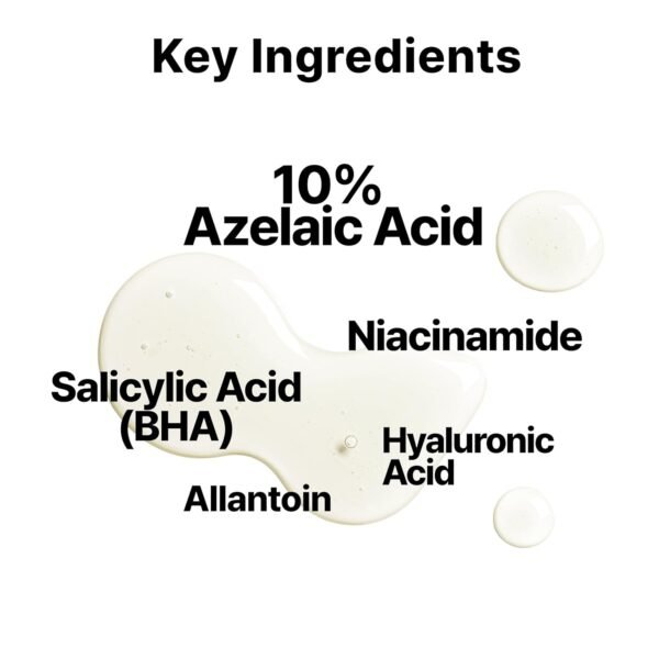 10% Azelaic Acid Serum with Niacinamide, Salicylic Acid, Allantoin, Rosacea Treatment for Face Redness Relief, Reduce Cystic Acne Scar, Pimples, Non-Comedogenic, Korean Skincare, 1Fl Oz - Image 6