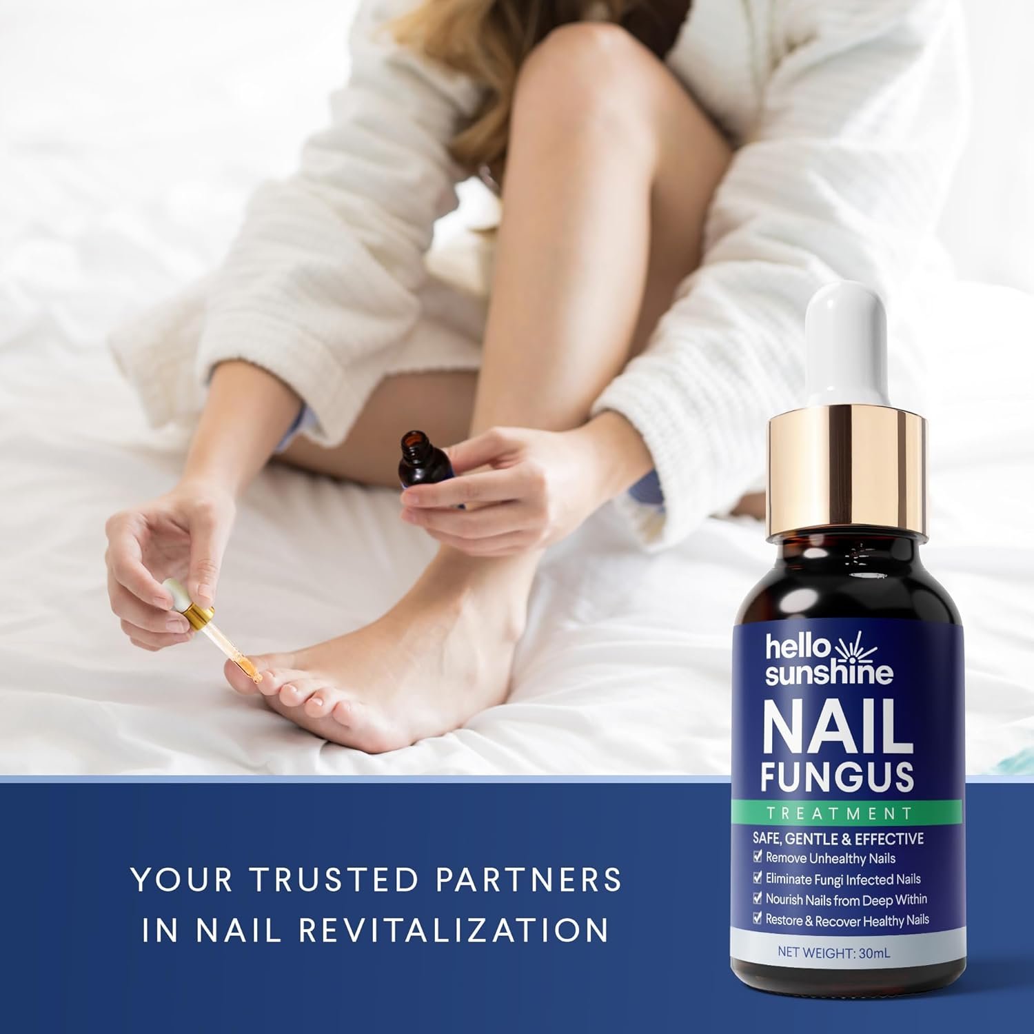 Toenail Fungus Treatment Extra Strength: Toenail Fungus Treatment - Toe Nail Fungus Treatments - Nail Fungus Treatment Extra Strength - Nail Renewal Liquid for Damaged and Discolored Nails (1 FL OZ) - Image 3