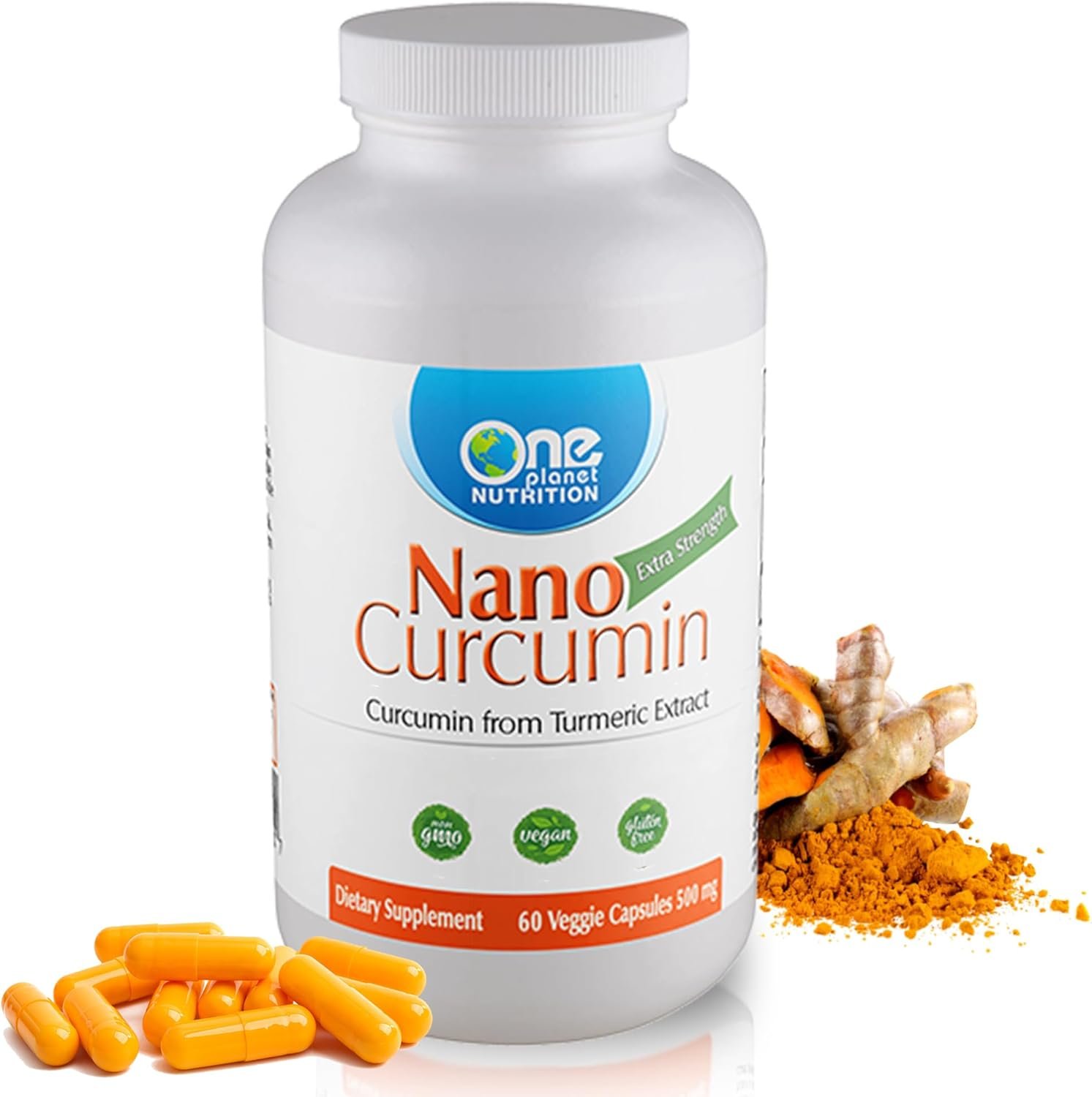 Nano Curcumin 500 mg Veggie Capsules (60 Servings), Nano for High Absorption, Supports Anti-Inflammatory & Immune Health, Non-GMO, Vegan, Gluten-Free - Image 2