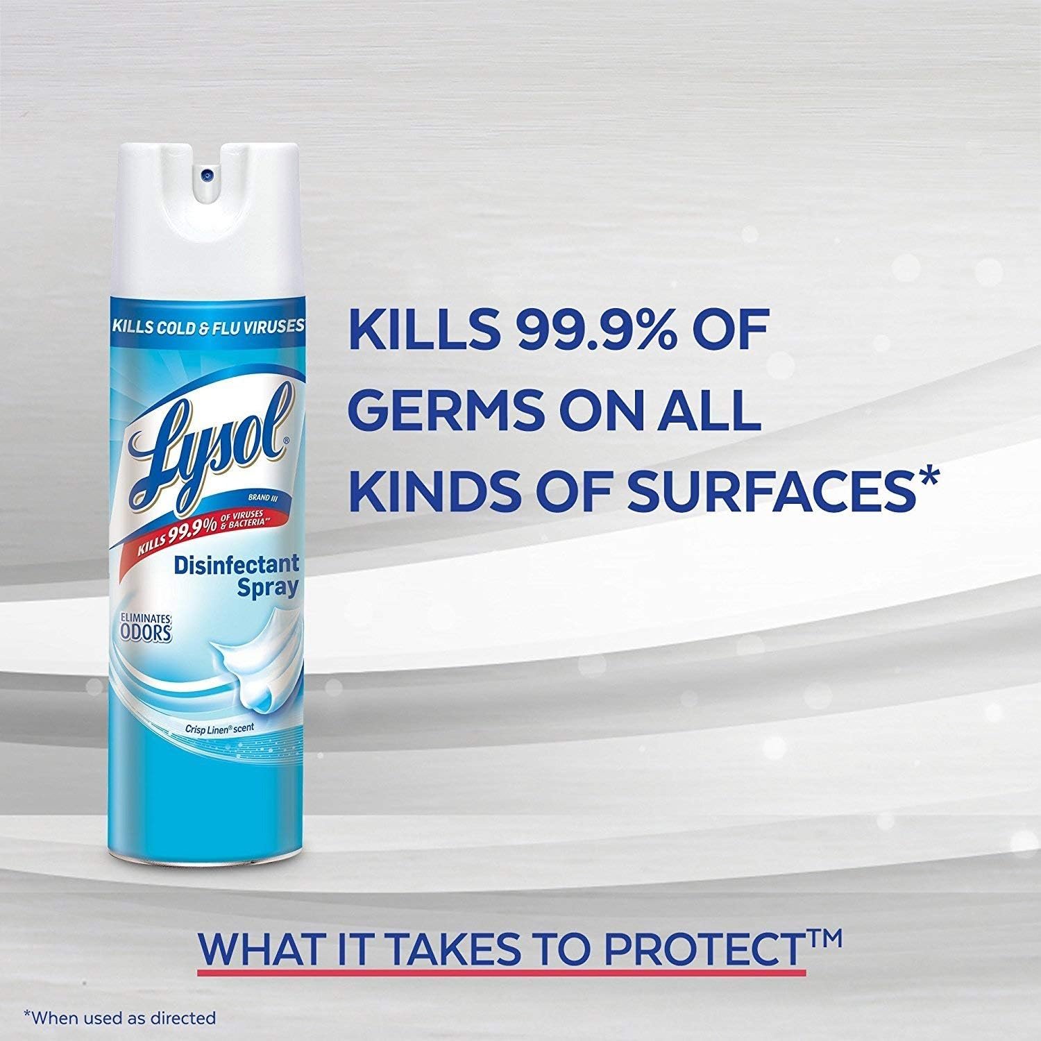Lysol Disinfectant Spray, Crisp Linen, 228oz (12X19oz) - Image 4