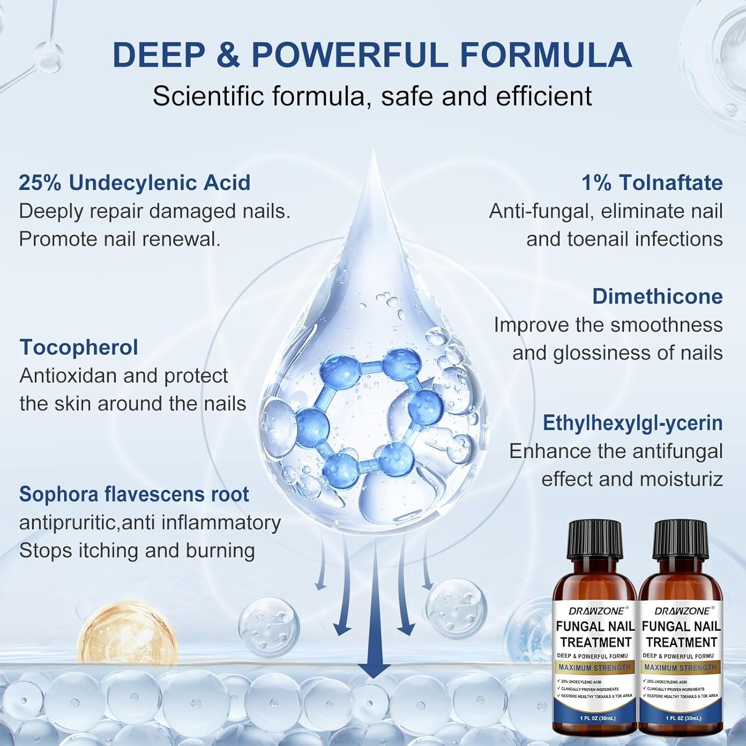 Toenail Fungus Treatment Extra Strength with 25% Undecylenic Acid, Ingrown toenail treatment, nail repair, Fungus nail treatment, yellow toenail, Damaged Nails foot fungus treatment extra strength - Image 4