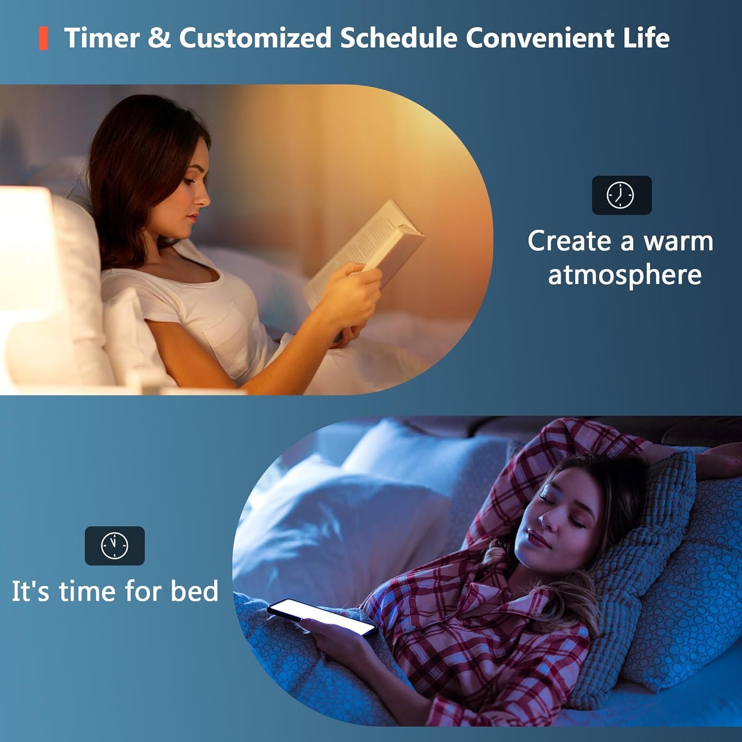 Smart Light Bulbs 8Pack,100W Equivalent Smart Bulb Work with Alexa Google Assistant, RGB Color Changing WiFi Bulb, Music Synic 2.4GHz WiFi & Bluetooth Multicolor A19 E26 110V Dimmable Light Bulbs - Image 6