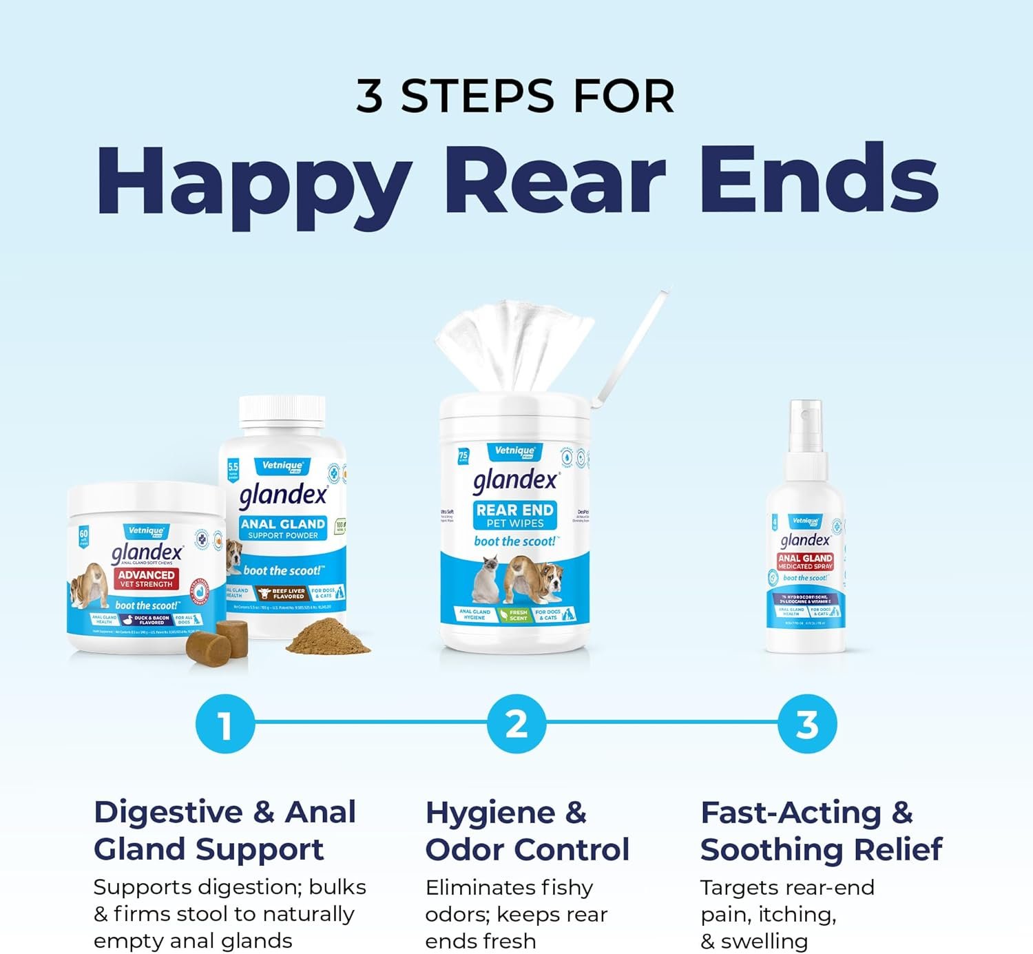Glandex Dog Fiber Supplement Powder for Anal Glands with Pumpkin, Digestive Enzymes & Dog Probiotics for Digestive Health - Vet Recommended - Boot The Scoot (Beef Liver, 2.5oz Powder) - Image 10