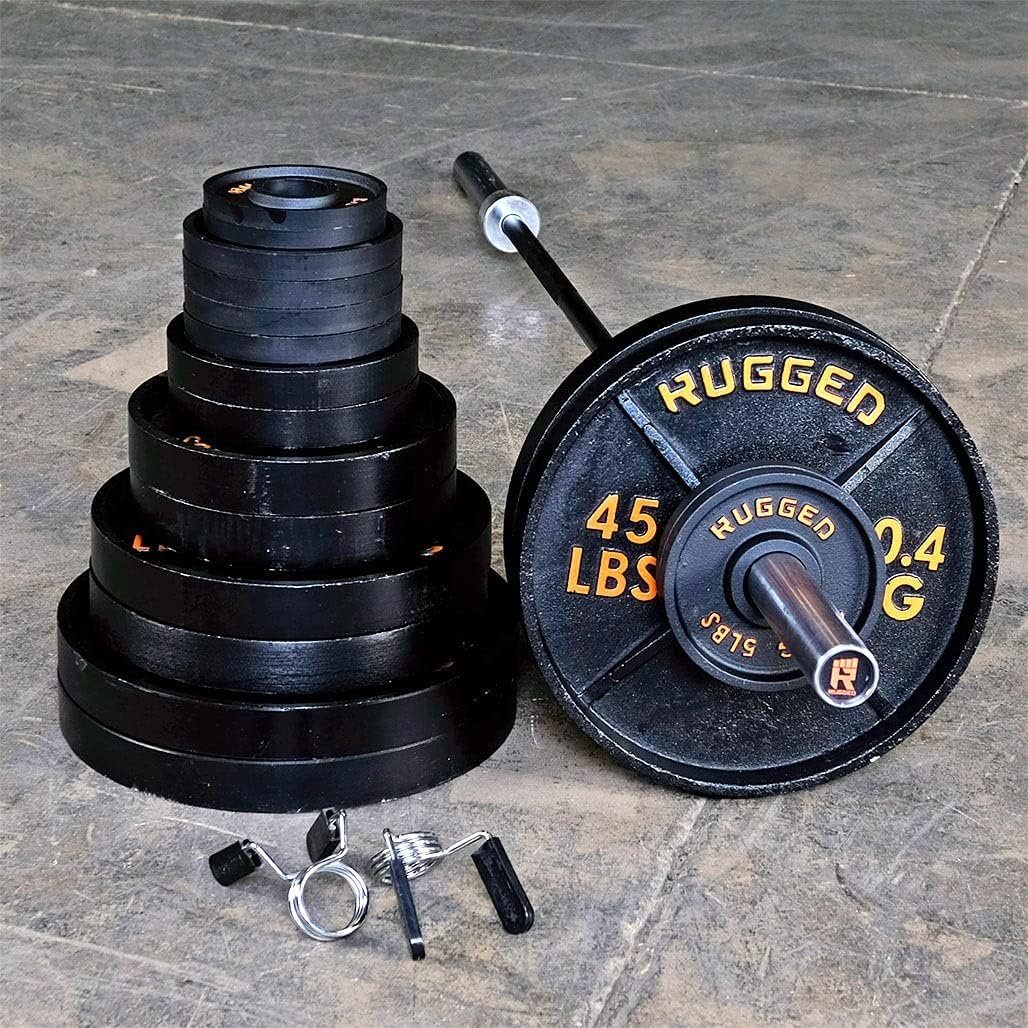 Rugged Strength & Fitness Power Rack (Y100P3) with Lat Attachment - 300 lb. Weight Set Included, Ideal for Home Gym Strength Training, Squats, and Workout - Enhanced Power Cage for Fitness Reality - Image 3