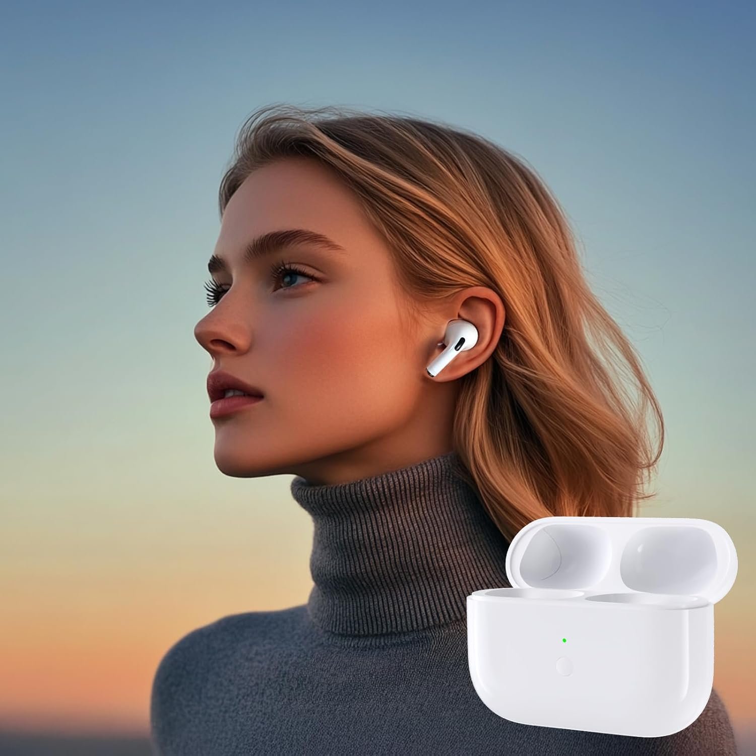 Wireless Charging Case for AirPods Pro 1st / 2nd Gen with Type-C Charging Port, Compatible with AirPod Pro 2nd Generation Replacement Case, with Blue-Tooth Sync Button, No Earbuds - Image 9